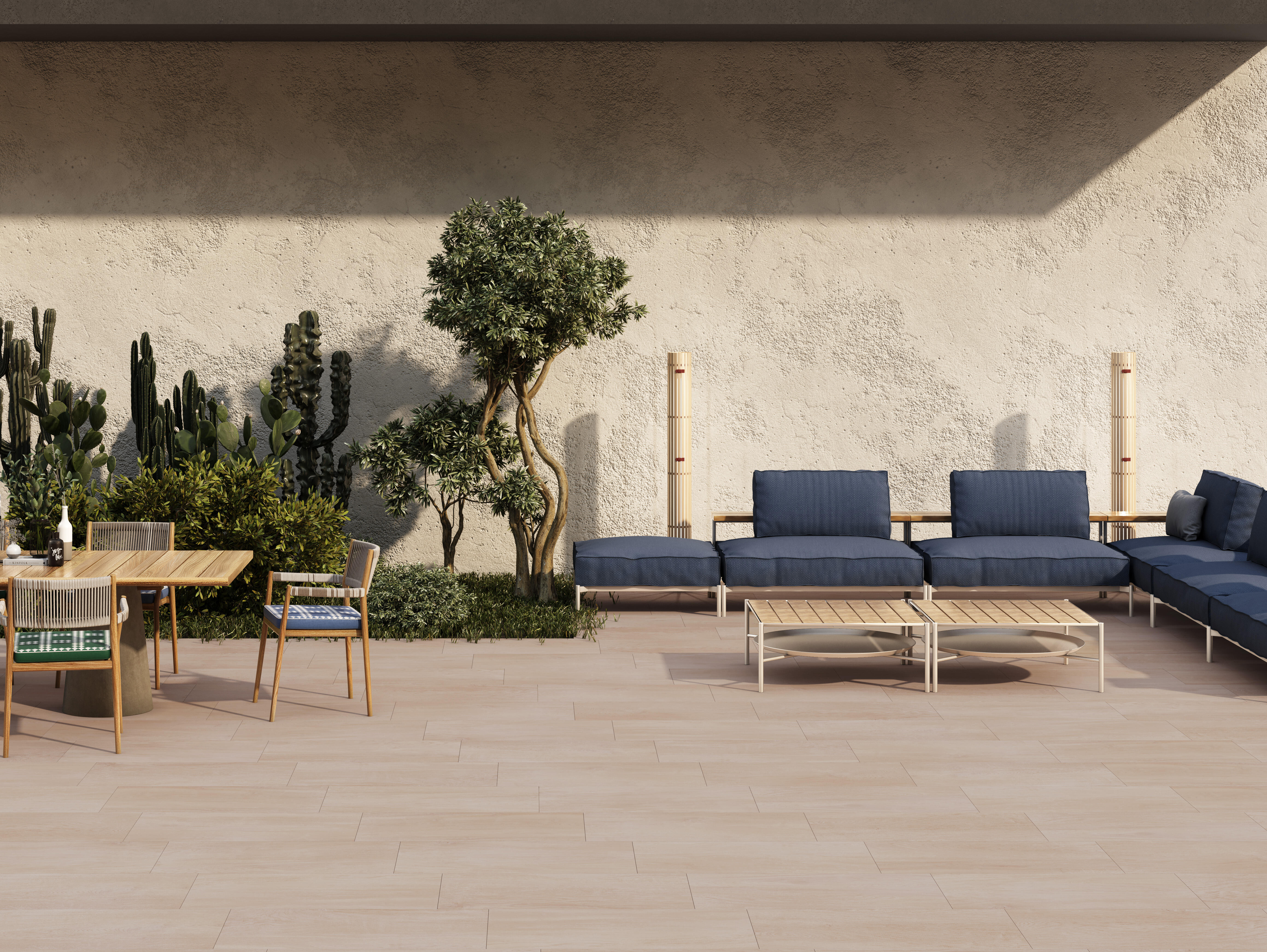 Pavimento cerâmico exterior Loreto Artens bege 22,5x90 cm - 9