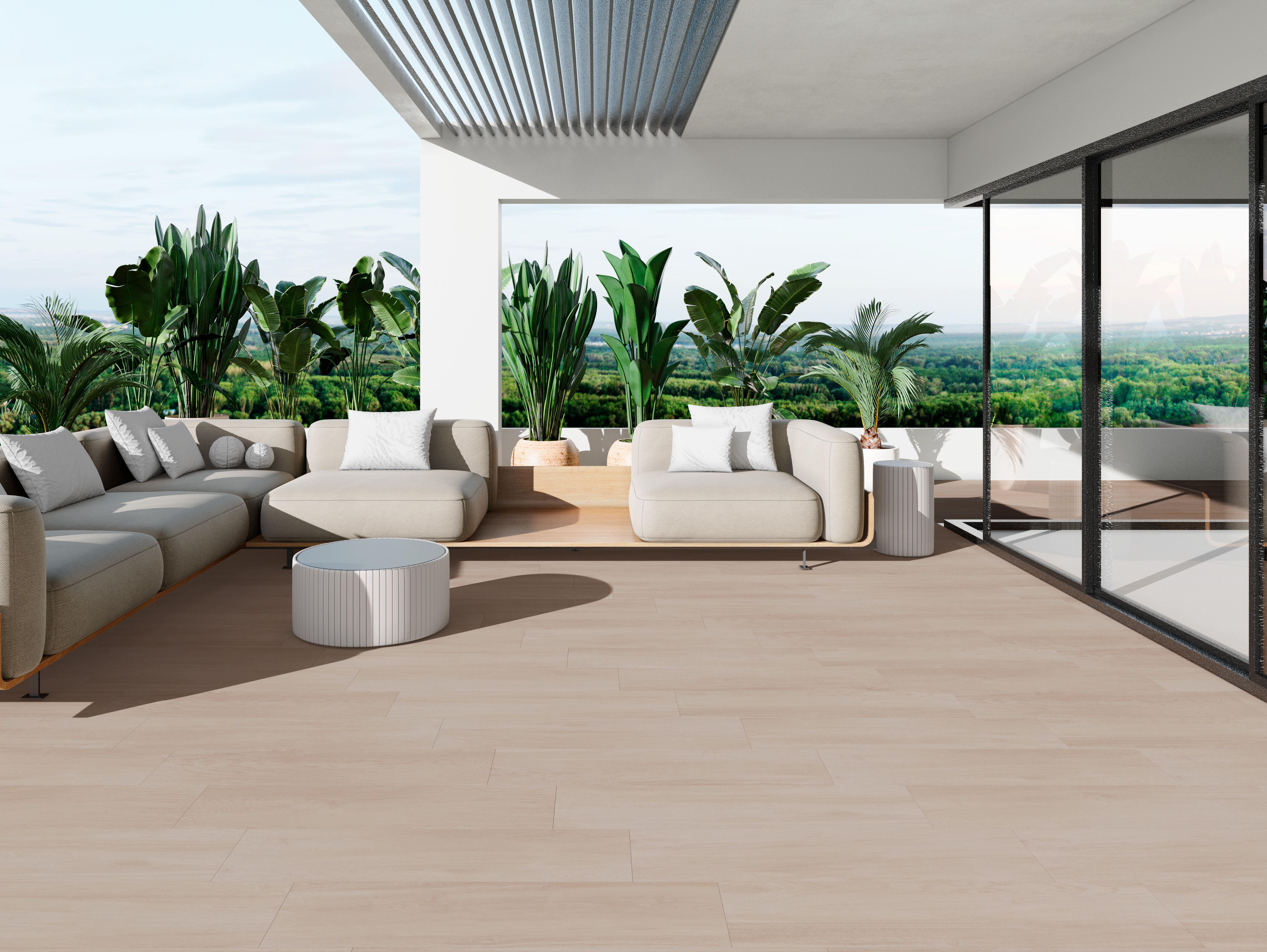 Pavimento cerâmico exterior Loreto Artens bege 22,5x90 cm - 11