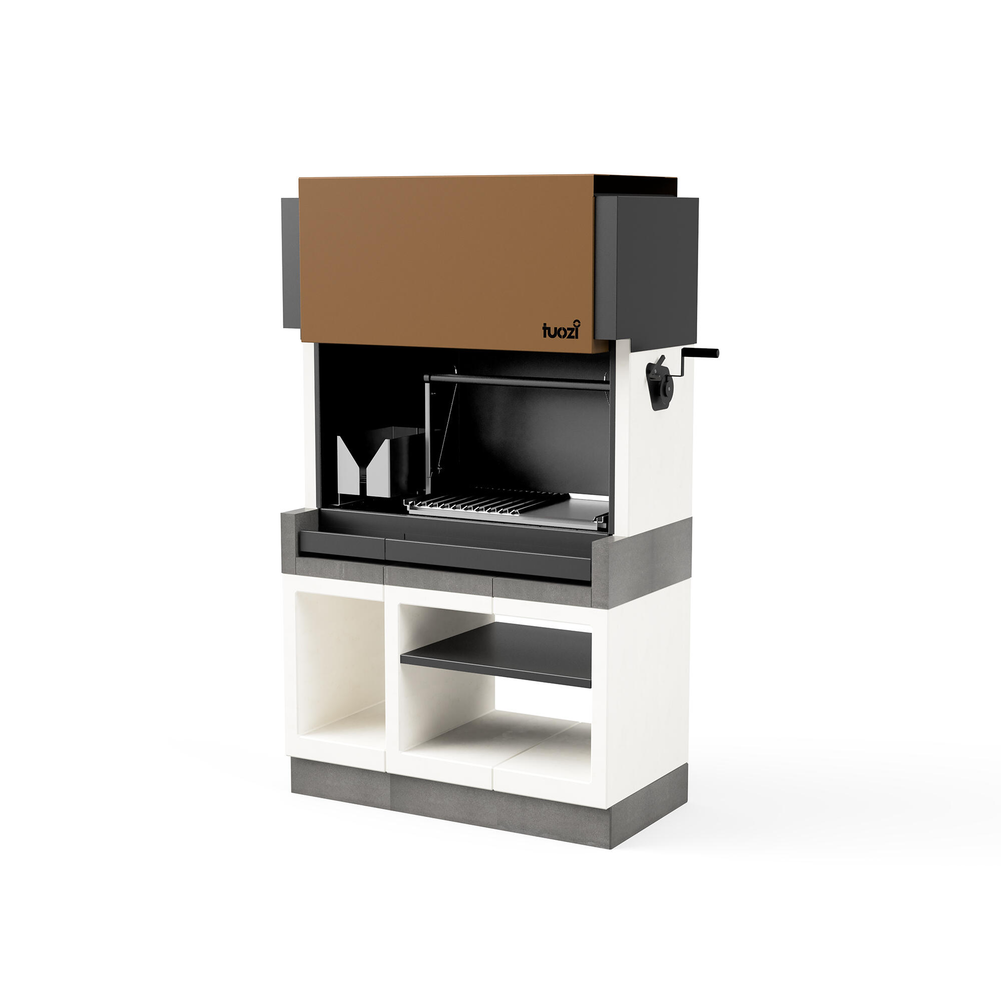 Barbacoa de obra tuozi hormigón madera y carbón barbacoa de obra kitaway argentino xl recomendado para de 6 a 10 personas