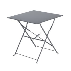 Tavolo Pieghevole Quadrato 85x85x74 Cm | Leggero, Robusto In Acciaio E ABS | Per Giardino, Campeggio, Picnic