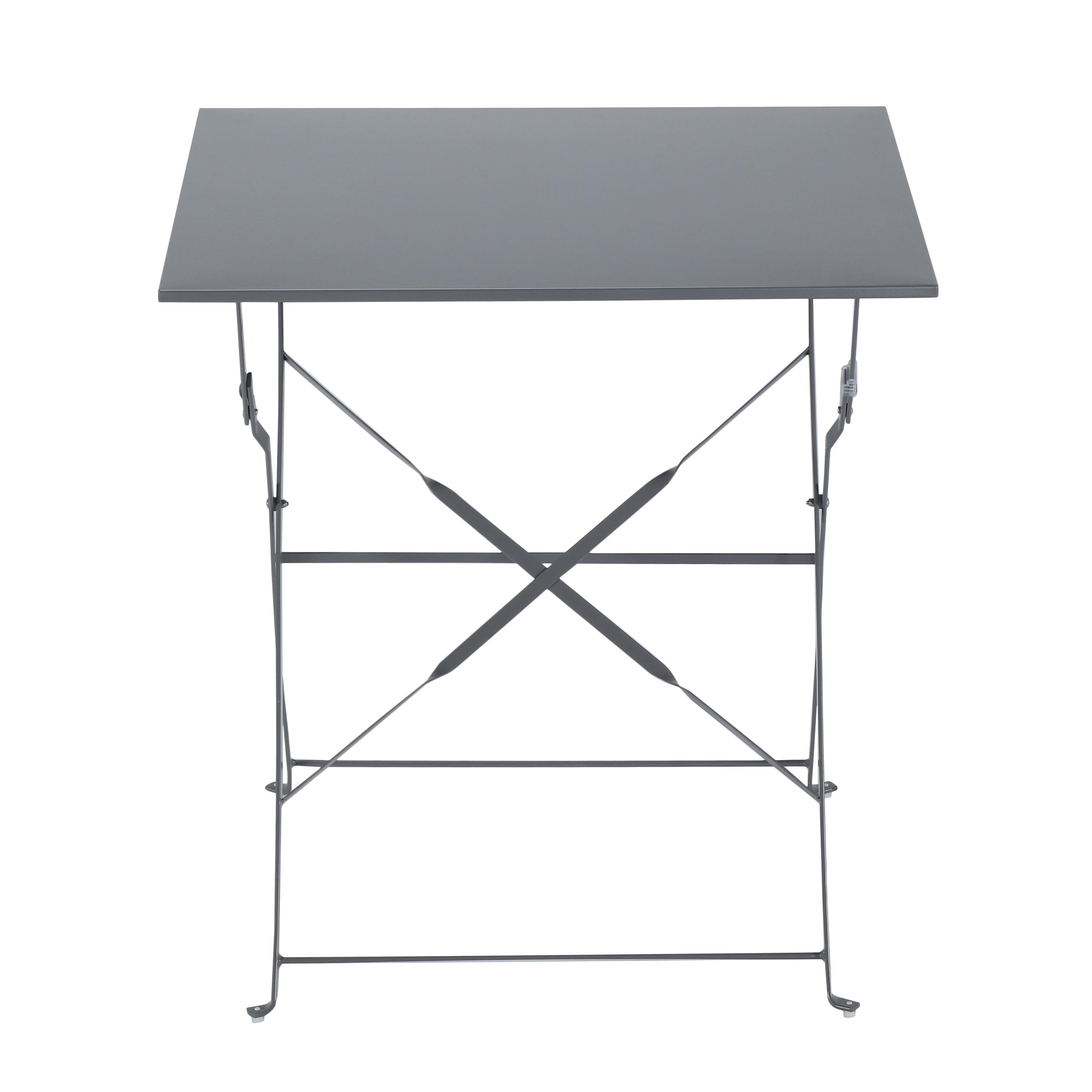 Tavolo da pranzo per giardino Flora NATERIAL struttura e superficie in Acciaio  grigio per 2 persone 70x70cm - 7