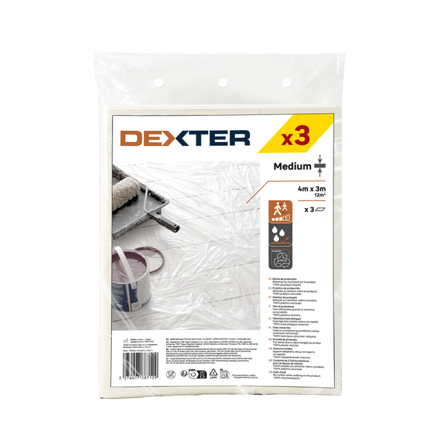 Protetor de plástico para chão 4x3m Dexter