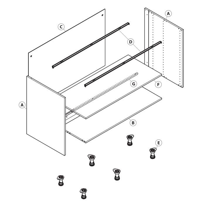 Caisson bas de cuisine DELINIA ID effet bois H.76.8 x l.120 x P.58 cm - 8