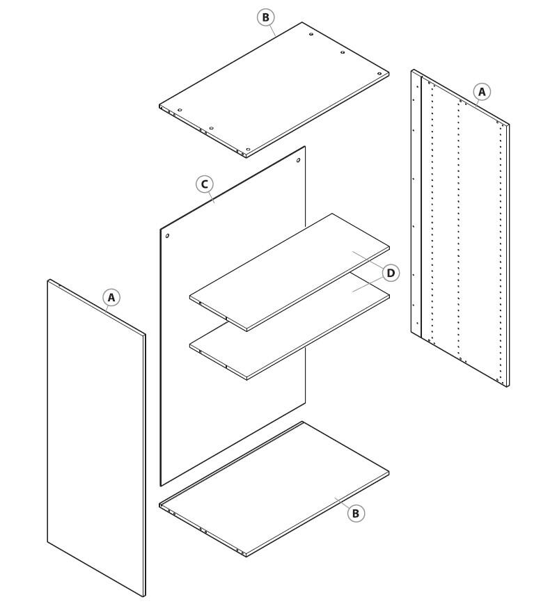 Caisson bar à café de cuisine DELINIA ID effet bois H.138 x l.90 x P.58 cm - 8