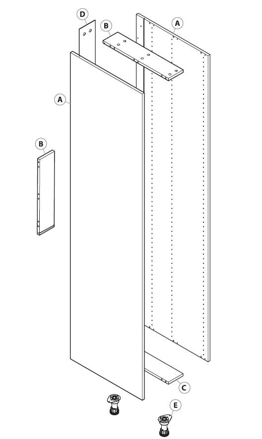 Colonne de cuisine DELINIA ID effet bois H.214.4 x l.15 x P.58 cm - 8