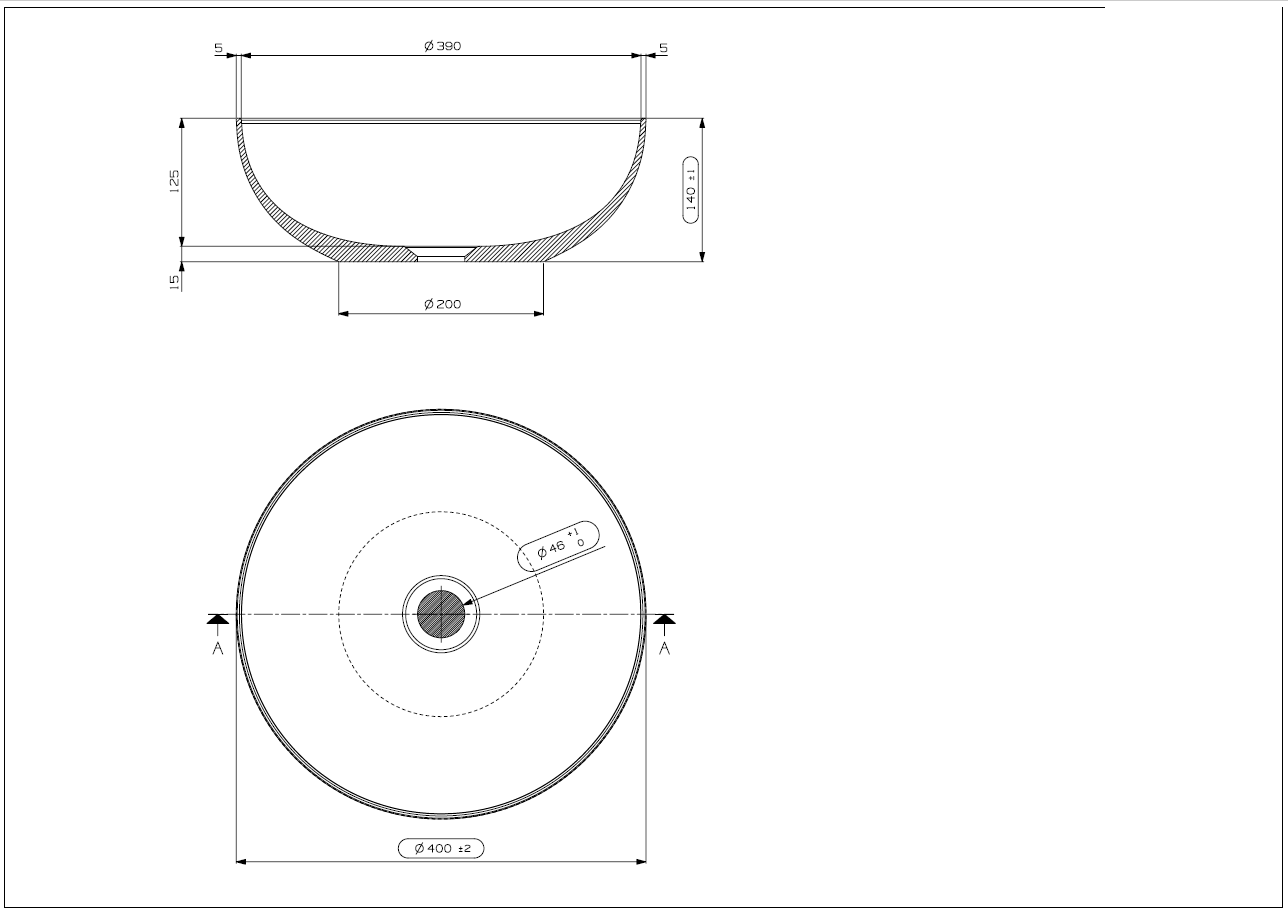 Lavabo de sobreponer Solid Vegas  mate 42x12.5x30 cm - 3