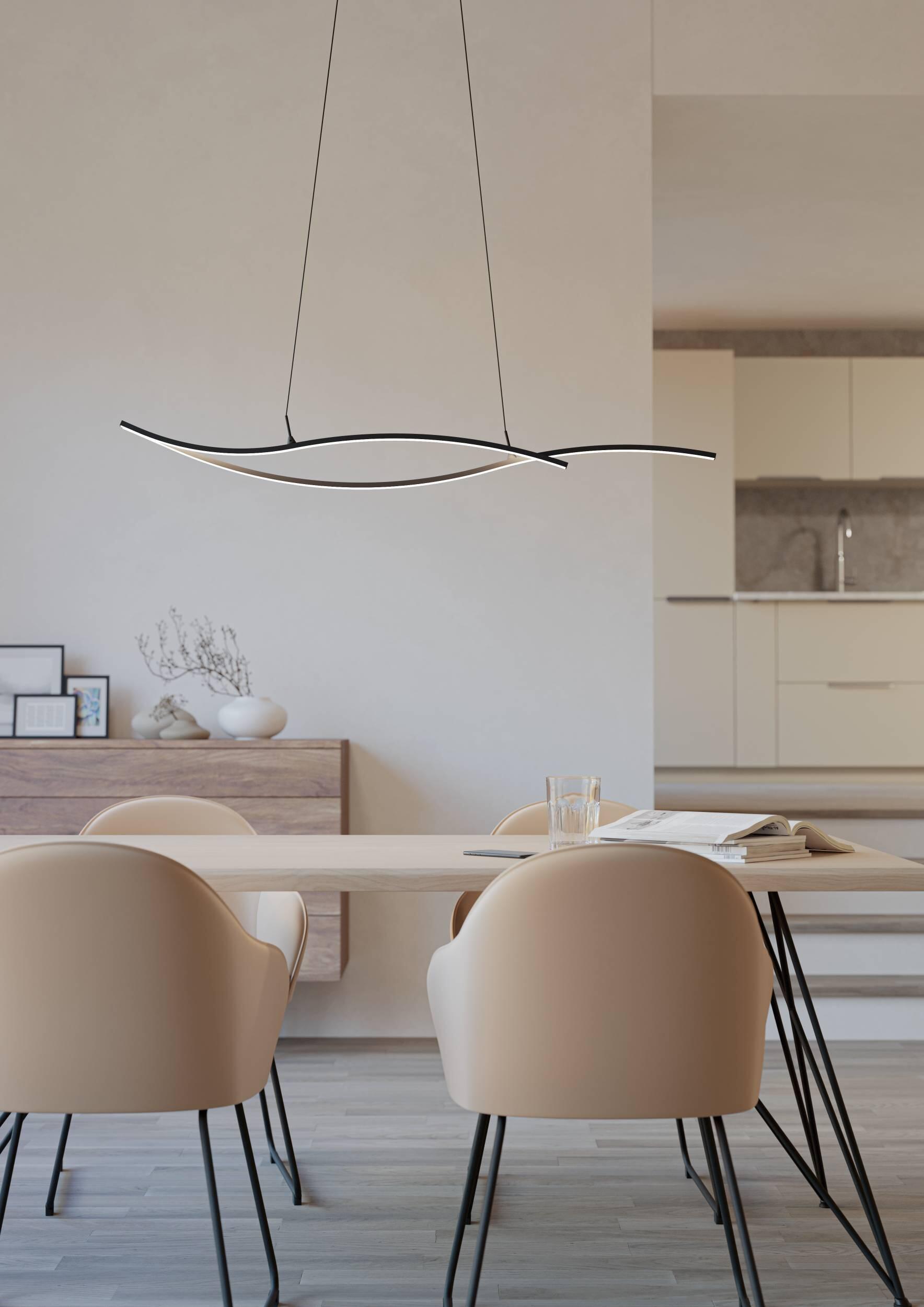 Lampadario LED design Grisolia nero, luce naturale 2500 lumen, EGLO - 3