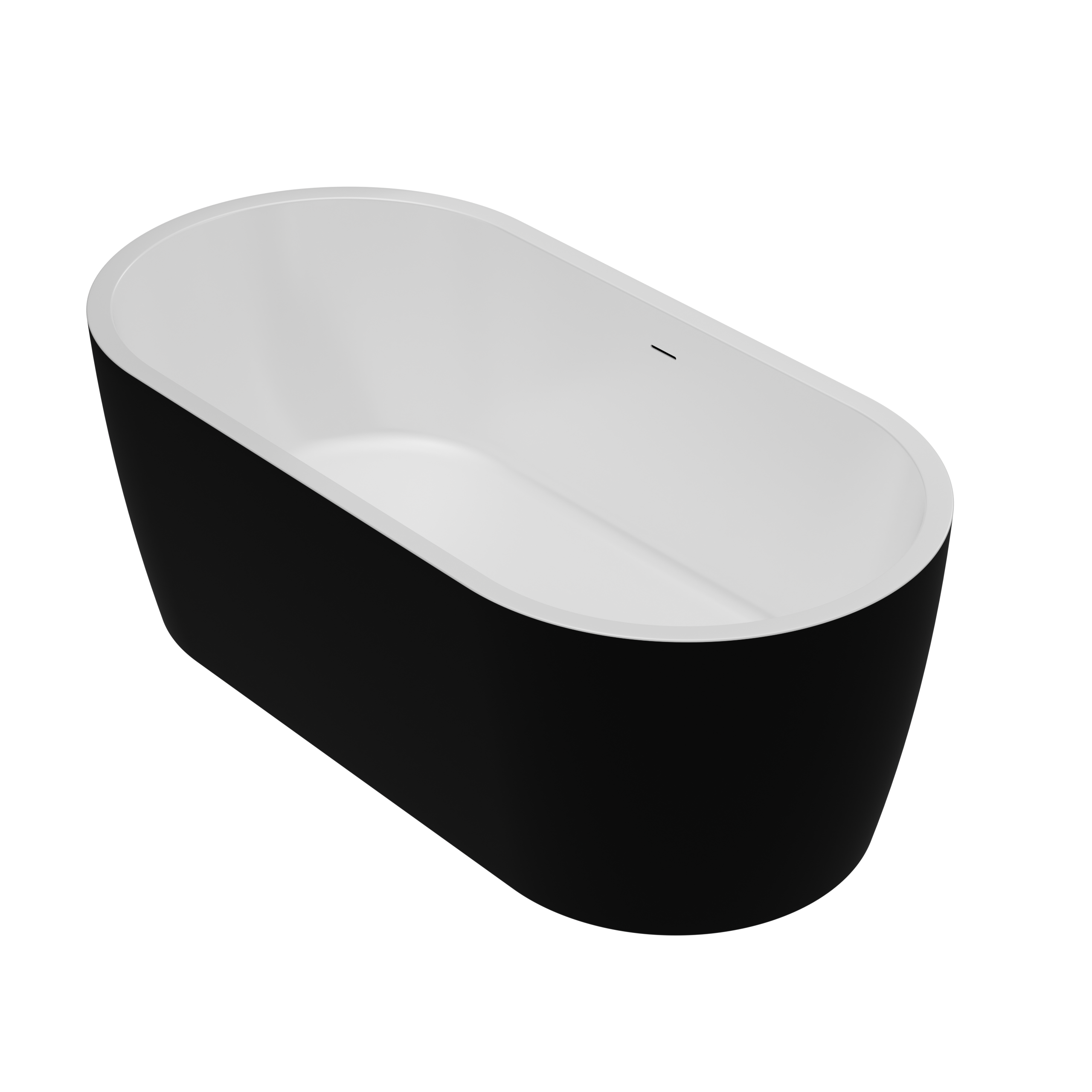 Wanna wolnostojąca 160x80 cm Bellagio czarny mat SENSEA
