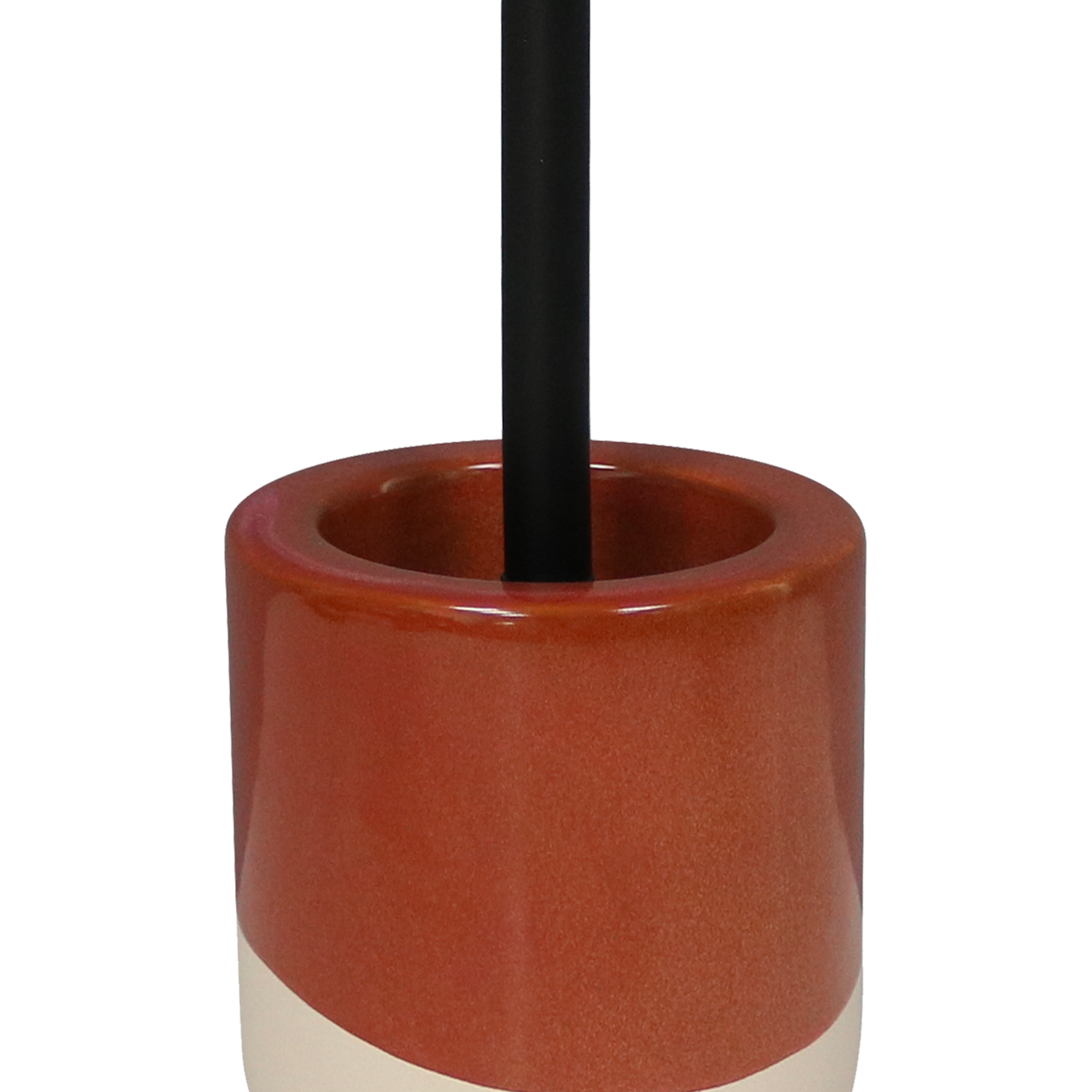Pot avec brosse WC intégrée rouge Glaze SENSEA - 5