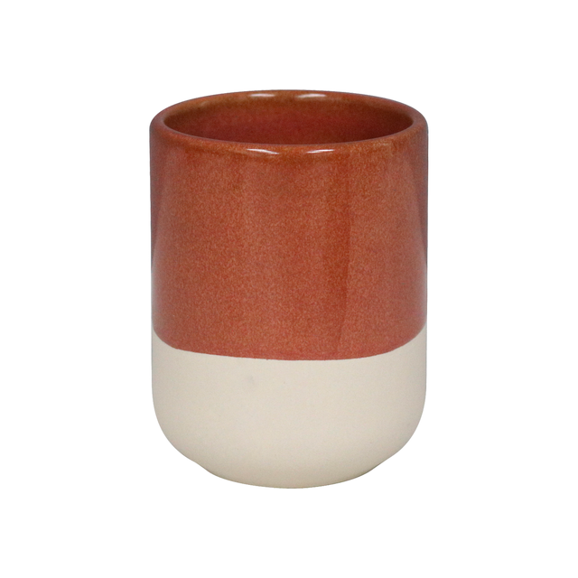 Gobelet de salle de bains Glaze terracotta SENSEA