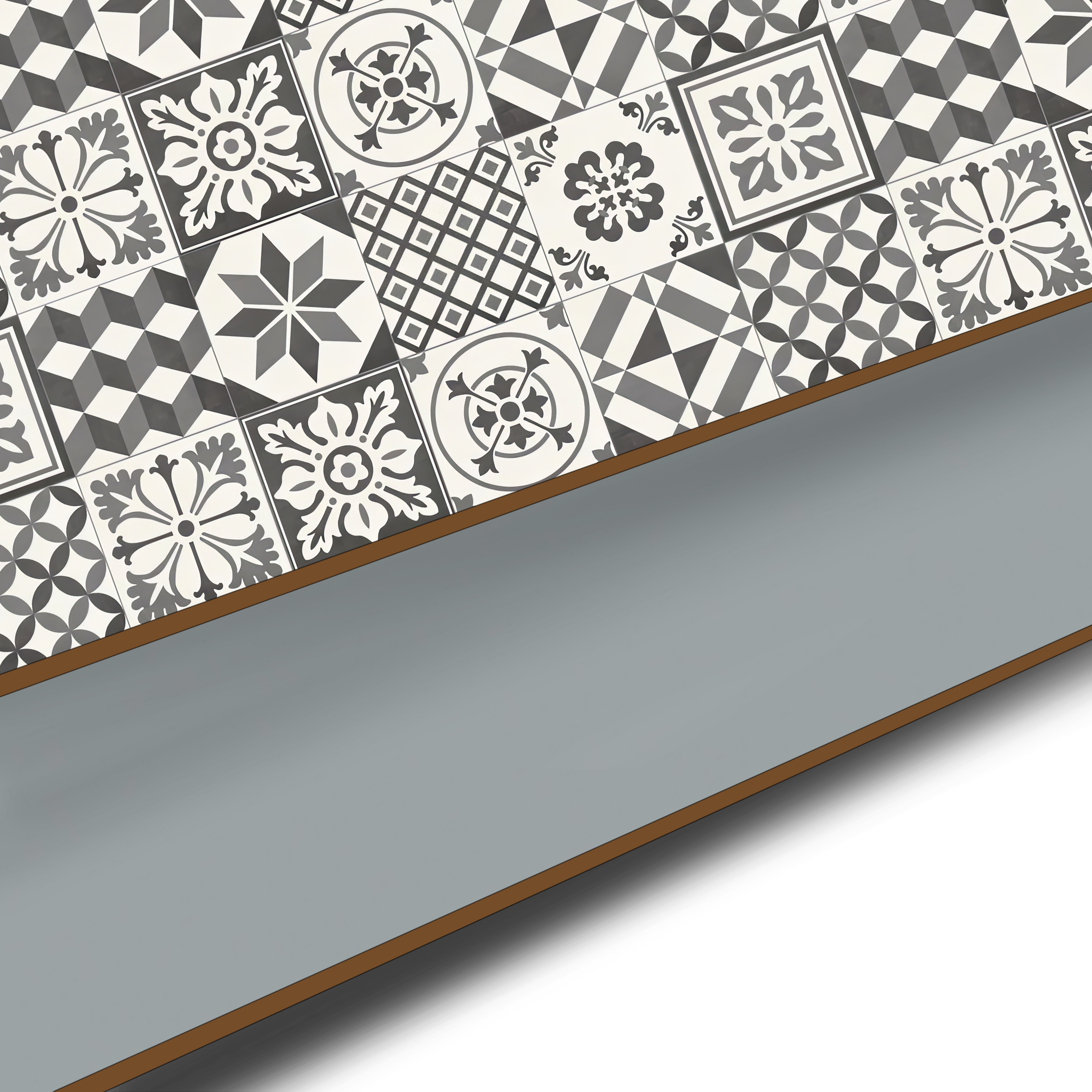 Panel dekoracyjny ścienny kompaktowy 60 x 180 cm Retro/Deep Grey Delinia