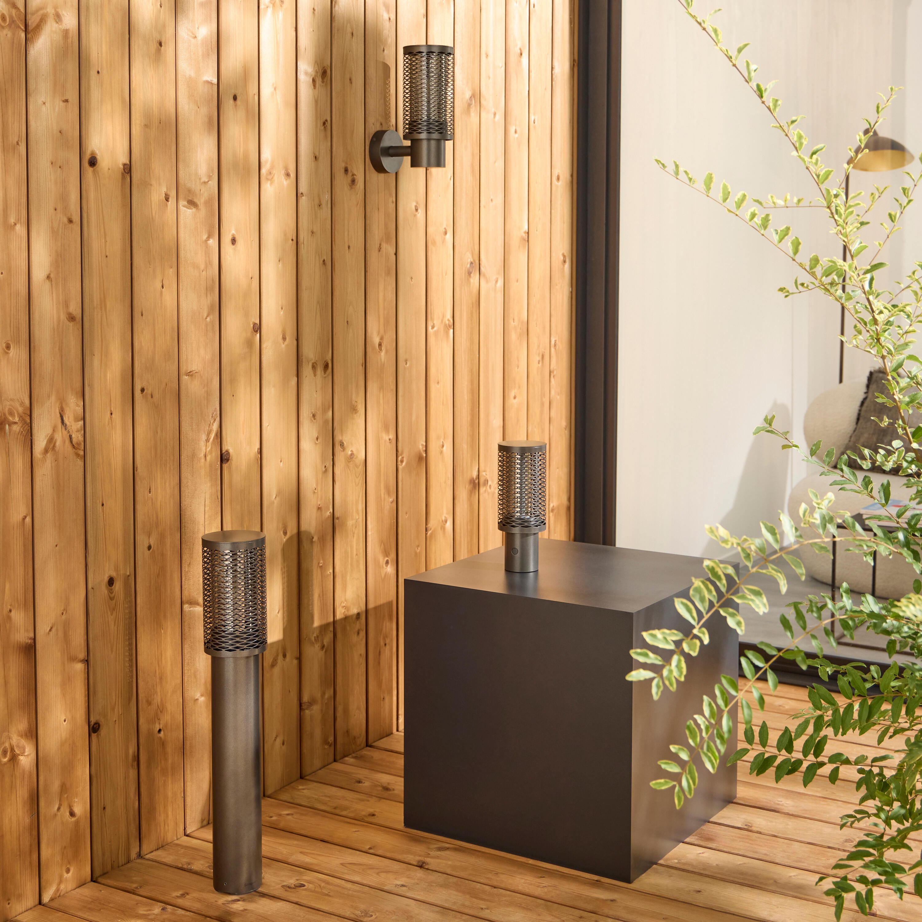 Baliza de jardín LED exterior Tama INSPIRE 65 cm marrón resistencia IP65 - 12