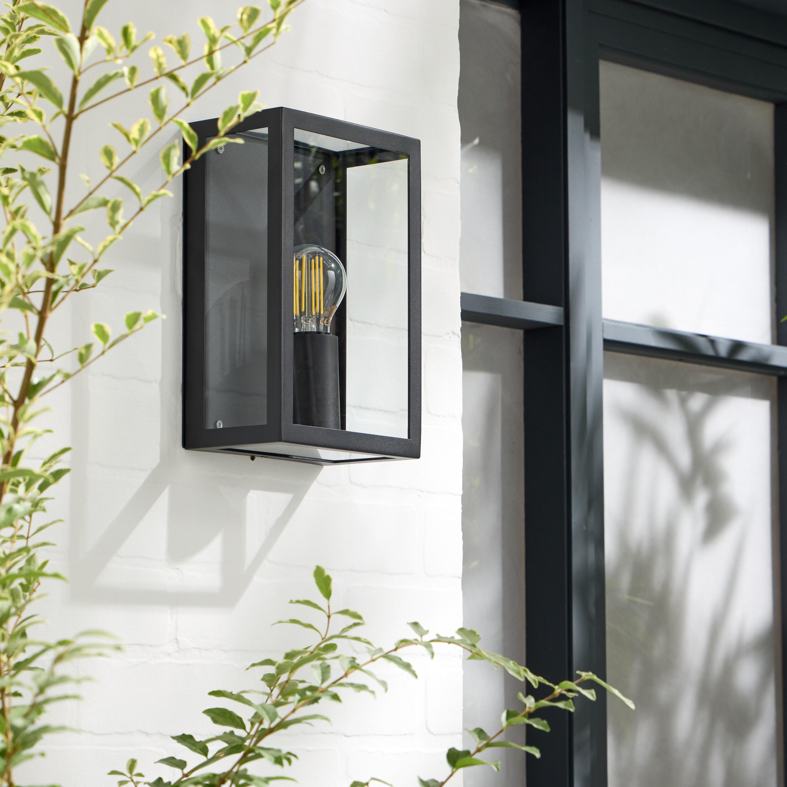 Candeeiro de parede Ikaros E27 IP54 preto Inspire - 2