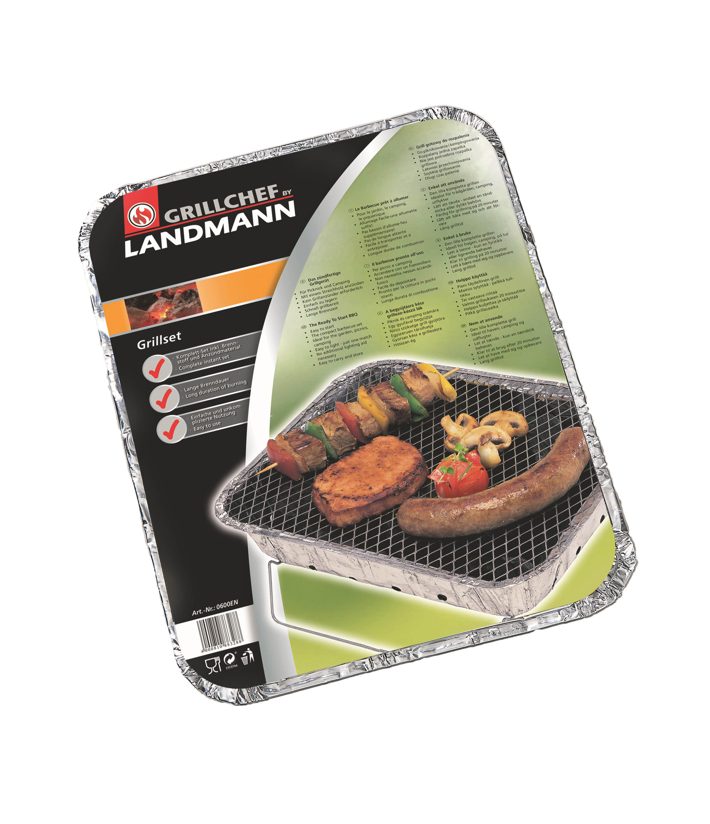 Grill jednorazowy 25.5x31.5cm Landmann