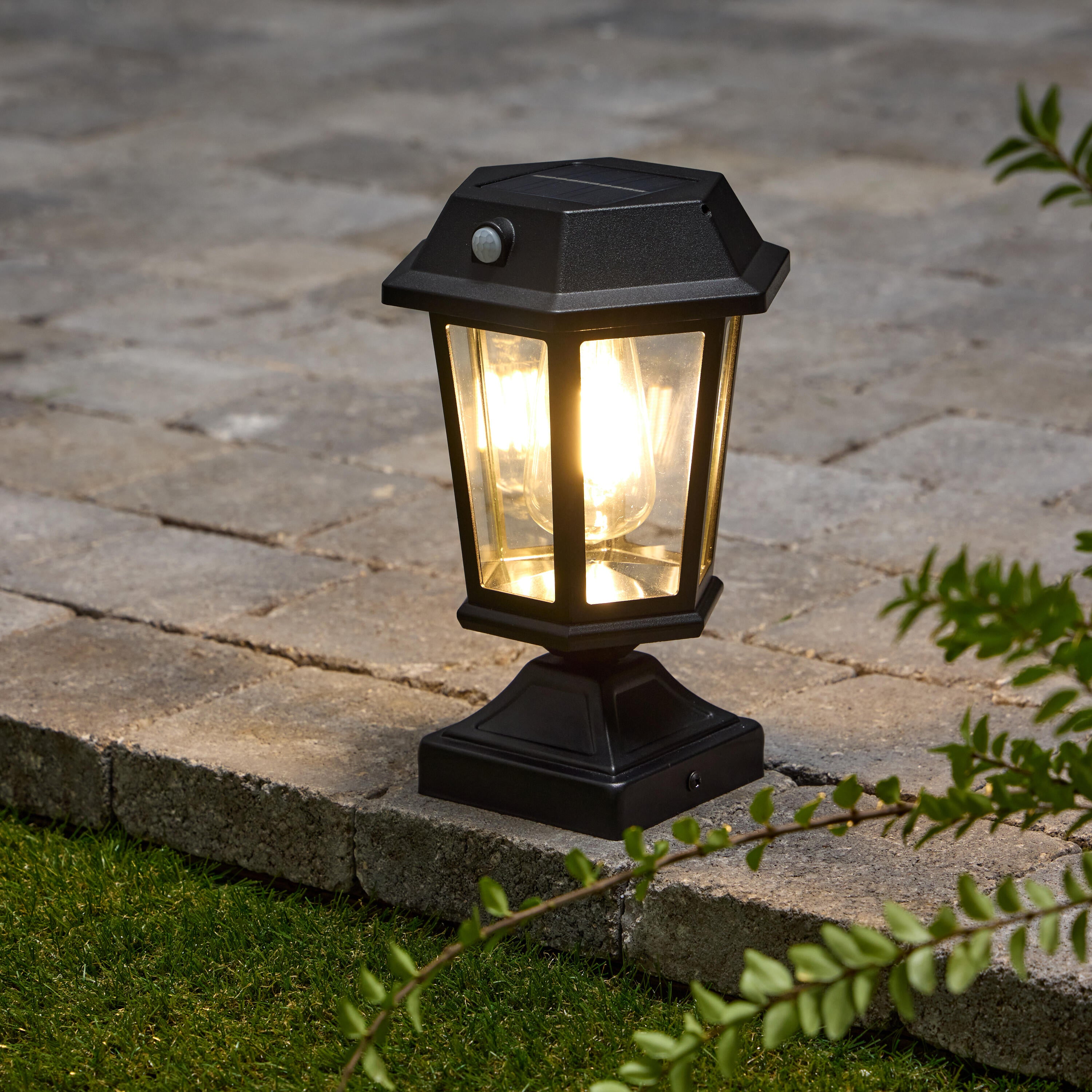 Applique / potelet solaire à détection, 180 Lm blanc chaud, noir Alcudia INSPIRE - 7