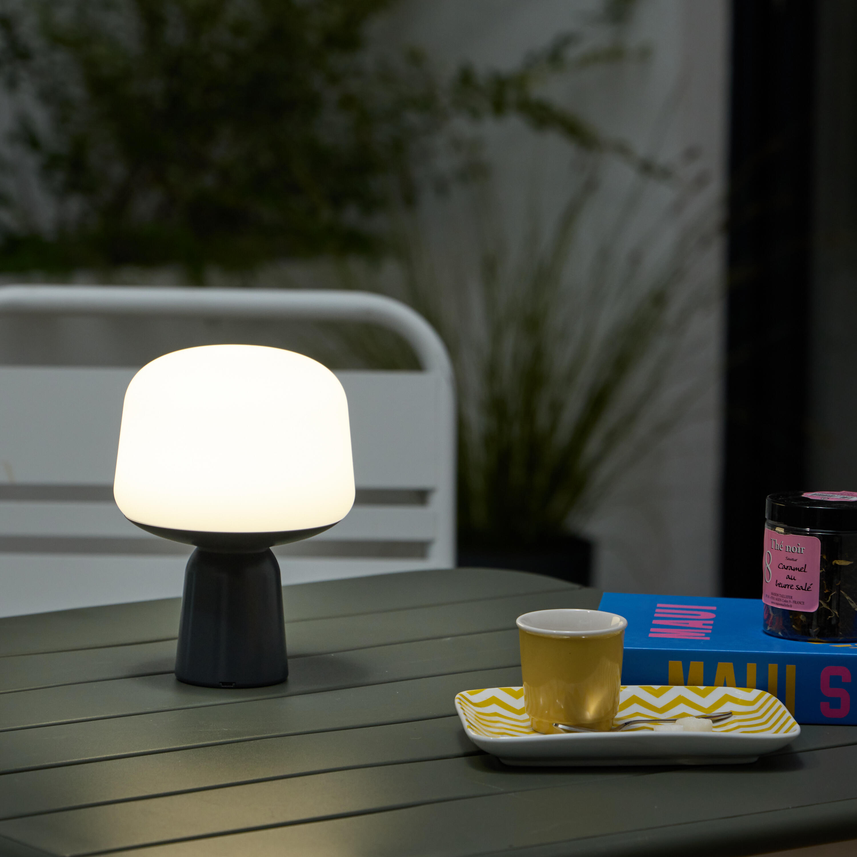 Lampe de table extérieure rechargeable USB, 500 lumens gris Luno INSPIRE - 3