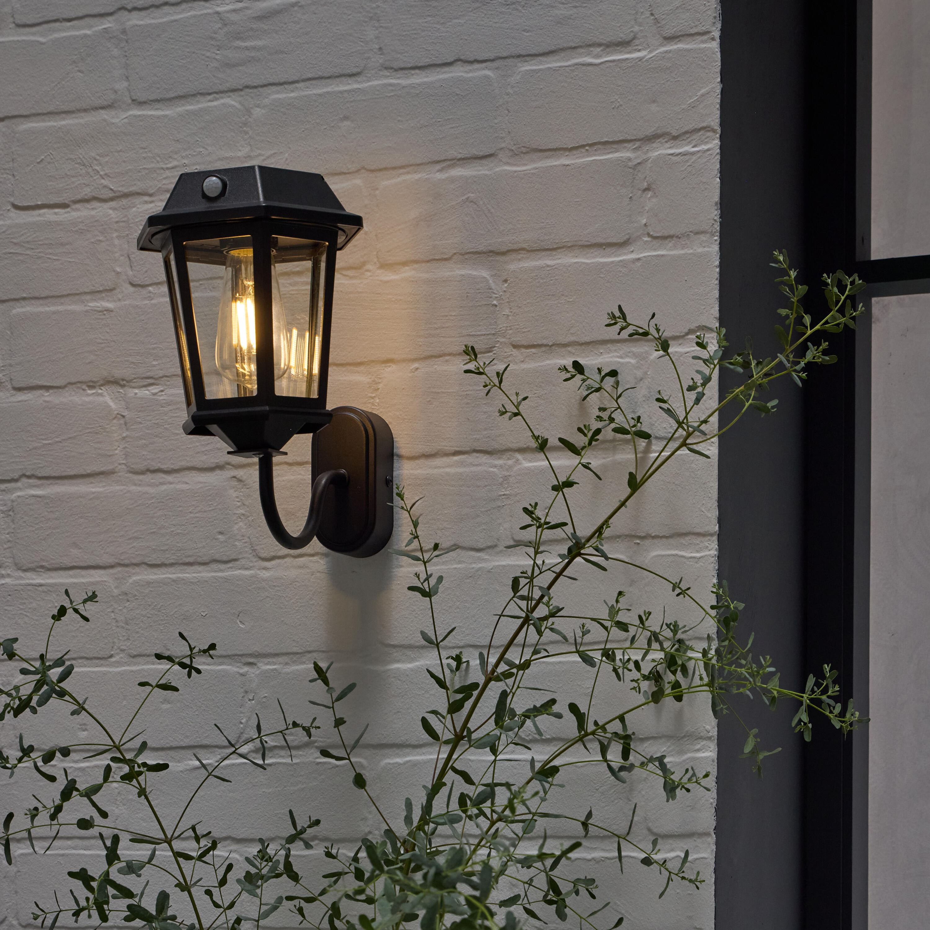 Candeeiro de parede exterior Alcudia 1800lm 3000k ip44 preto Inspire - 5