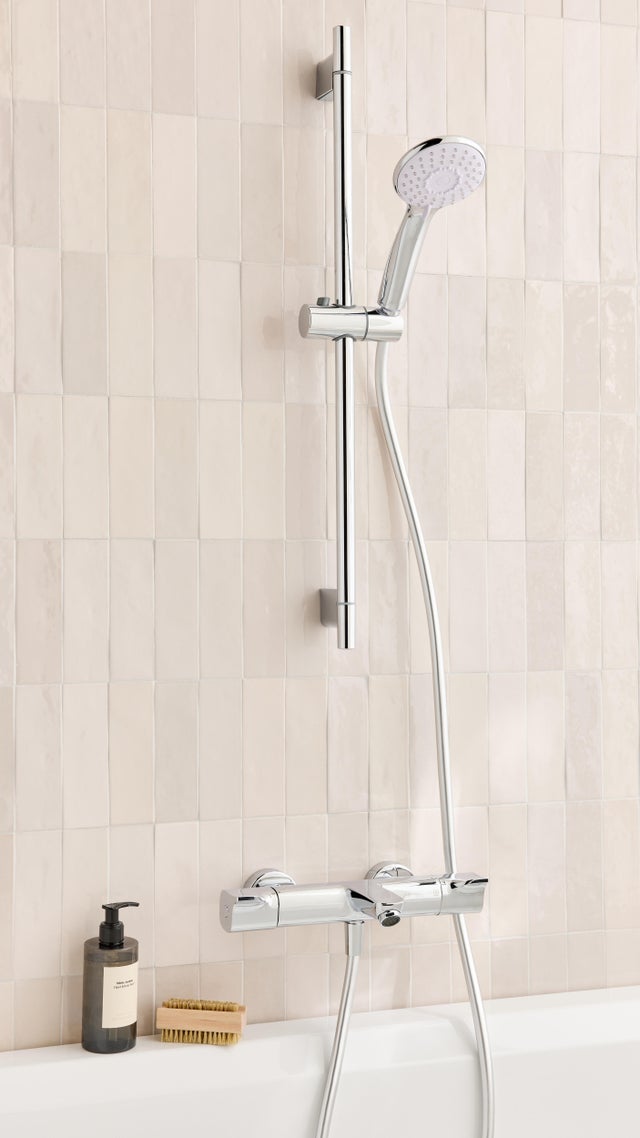 Mitigeur de bain thermostatique chrome, Aurore, JACOB DELAFON