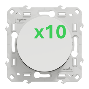 Lot de 10 interrupteurs à assembler Odace, blanc SCHNEIDER ELECTRIC, blanc