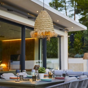 Suspension extérieure sans câble Anafi, jonc de mer, Diam.40 cm LUMISKY