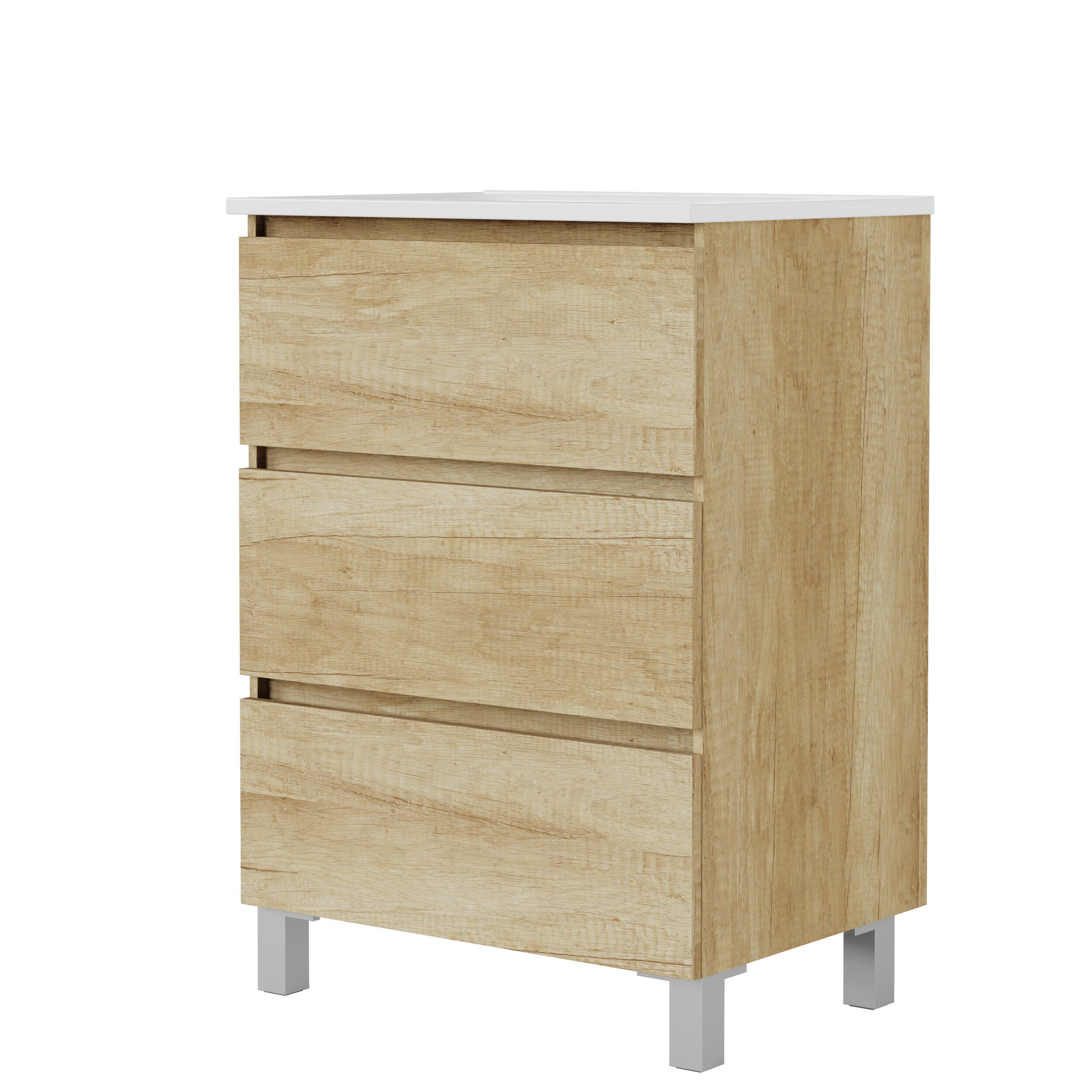 Mueble de baño Espacio marrón 60x46 cm (lavabo no incluido) - 4