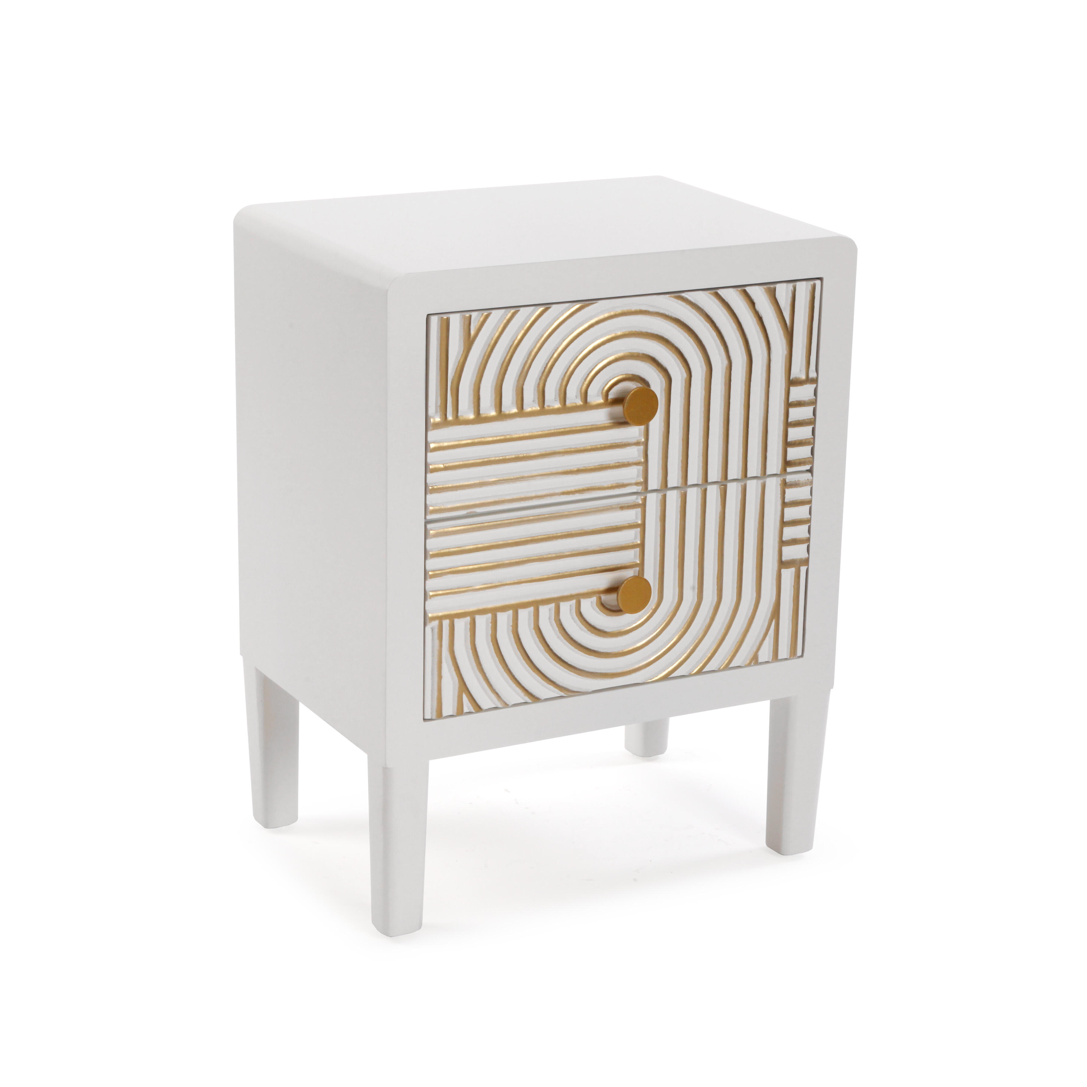 Mesita de noche eclipsia con 2 cajones 45x31x58,5 cm