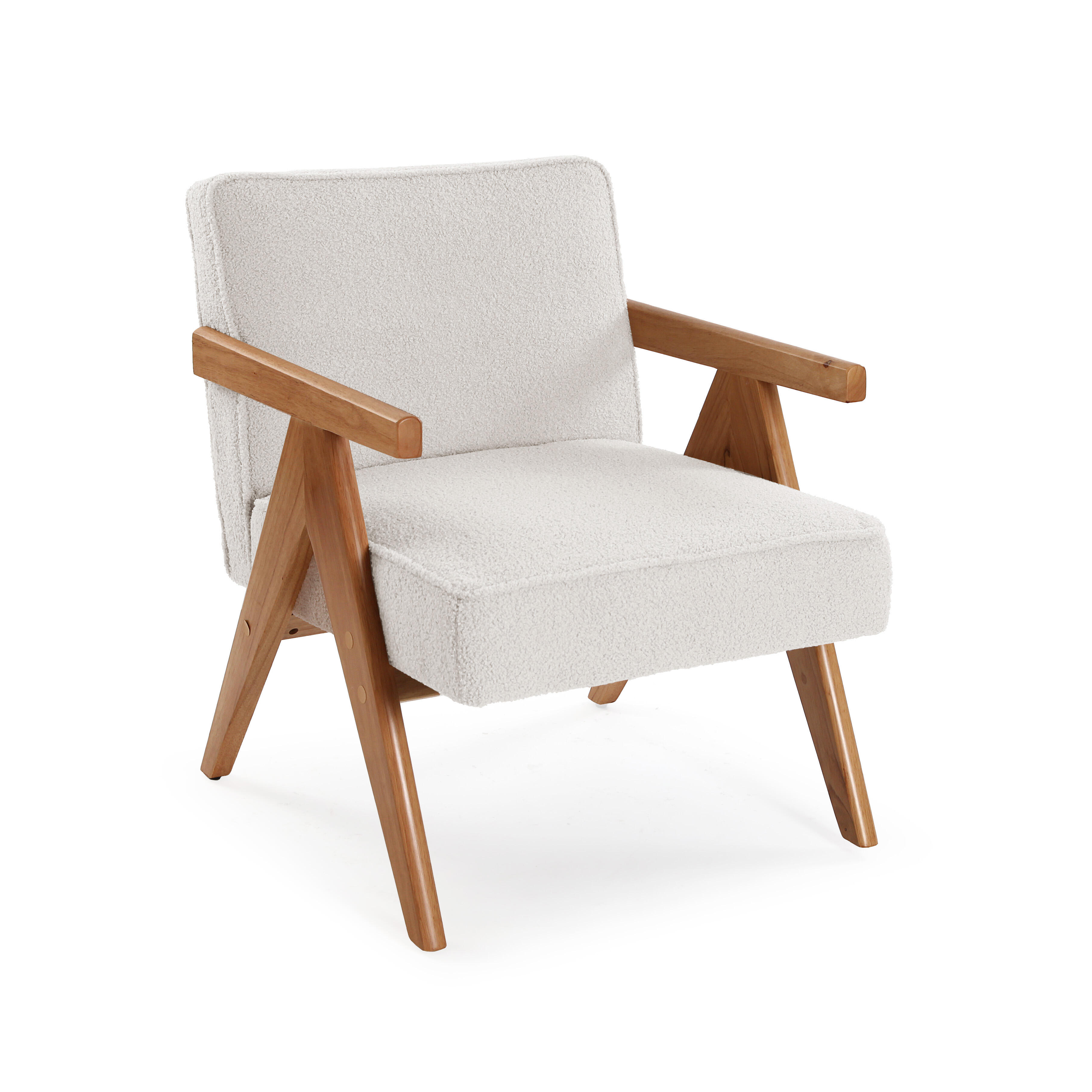 Sillón con reposabrazos liam blanco 62x70x77 cm