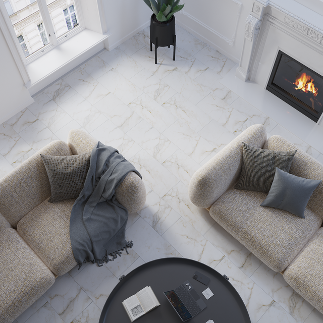 Dalle adhésive forte ARTENS Warmi, effet marbre