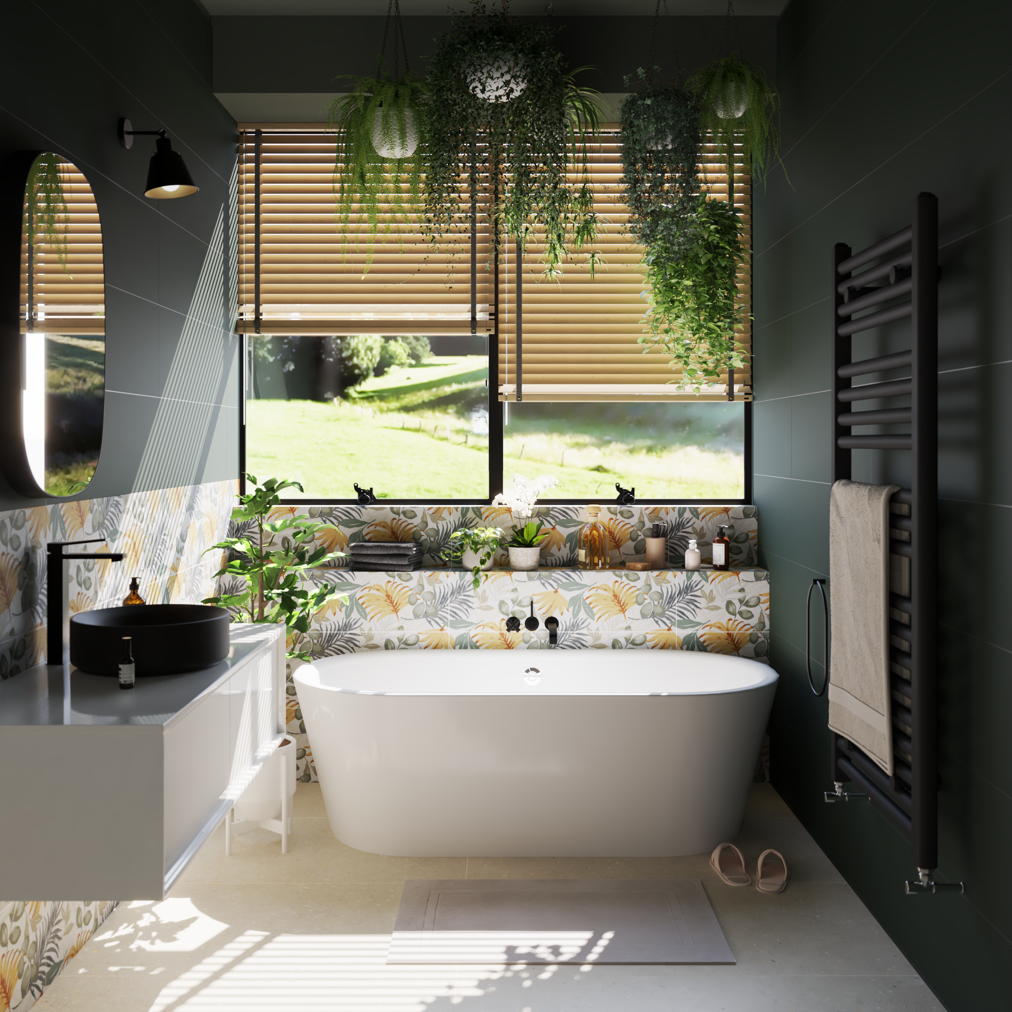 Carrelage mur intérieur effet vert botanic mat Arctic  l.30 x L.90 cm ARTENS - 5