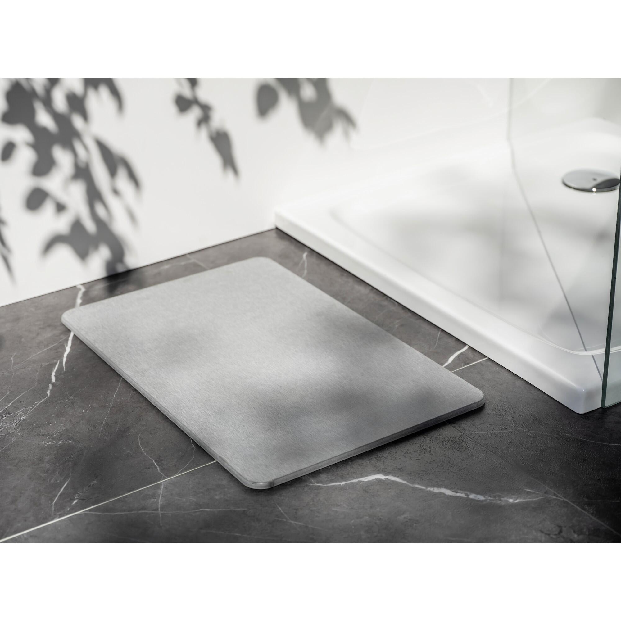 Tapete wci com diatomite 60x40 cm cinzento Simi - 9