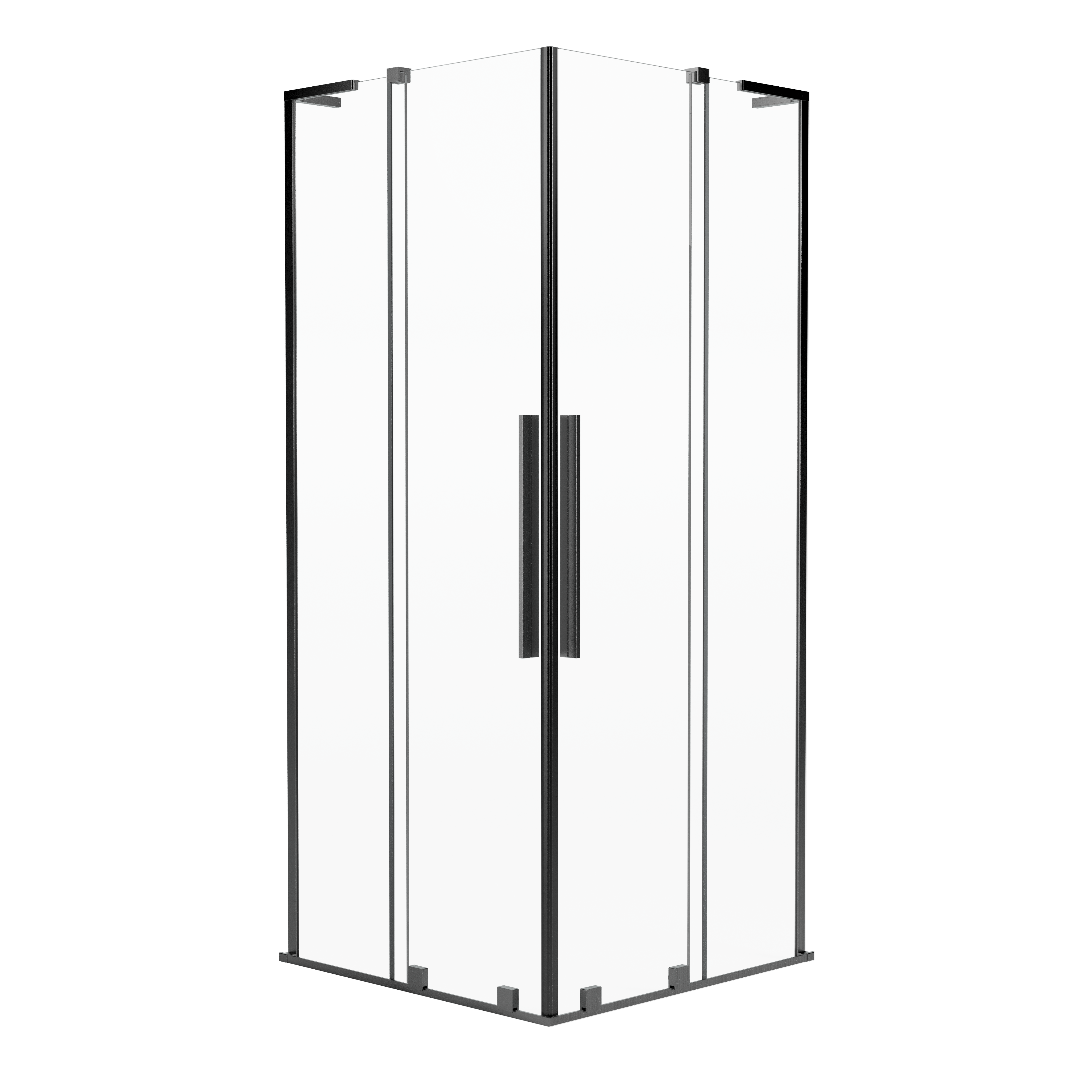 Kabina prysznicowa kwadratowa 90x90x200 cm gun metal Pure Durasan