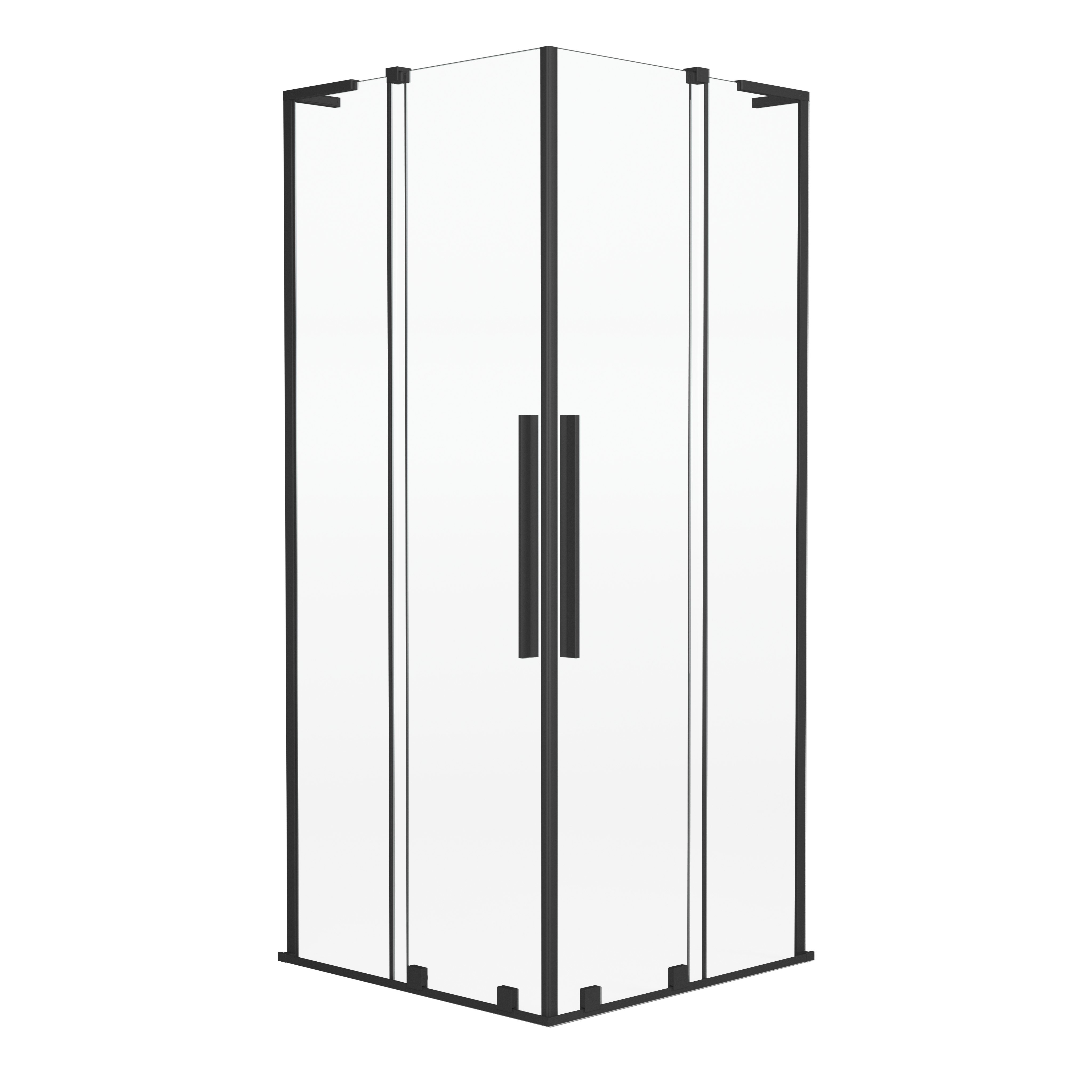 Kabina prysznicowa kwadratowa 90x90 cm czarny mat Pure Durasan