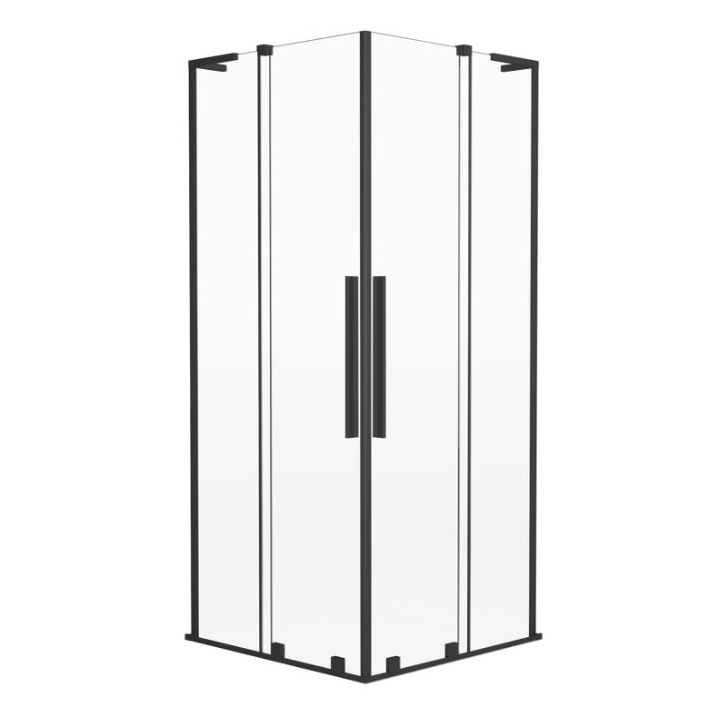 Kabina prysznicowa kwadratowa 90x90 cm czarny mat Pure Durasan