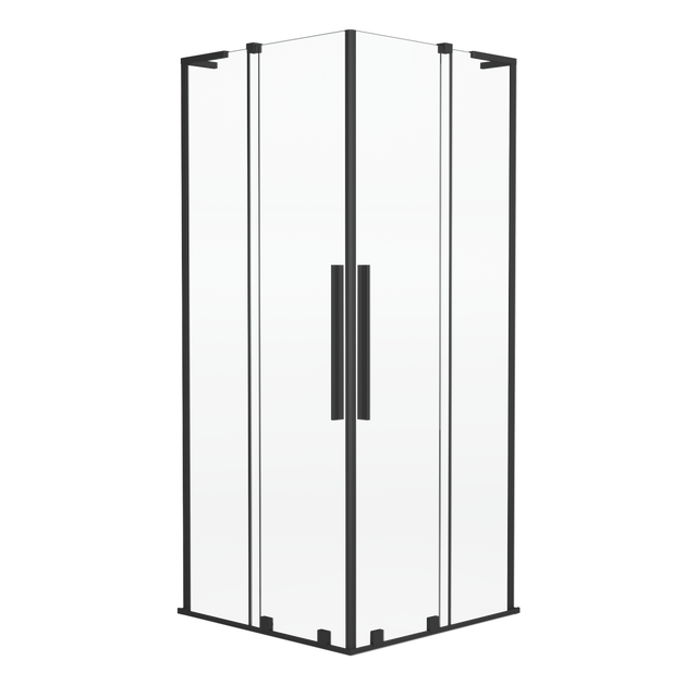 Kabina prysznicowa kwadratowa 90x90 cm czarny mat Pure Durasan