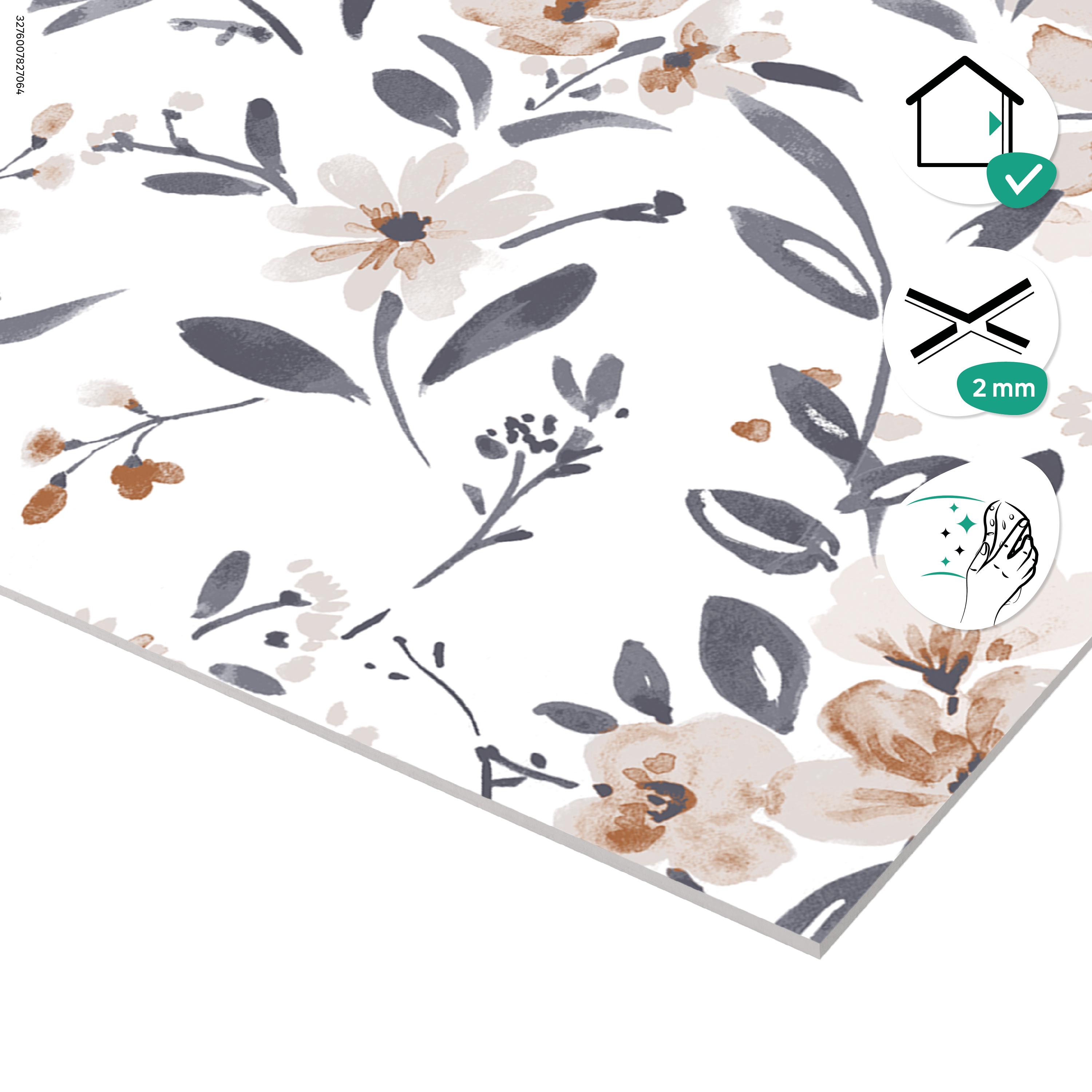 Carrelage mur intérieur effet floral blanc Arctic l.30 x L.90 cm ARTENS - 6