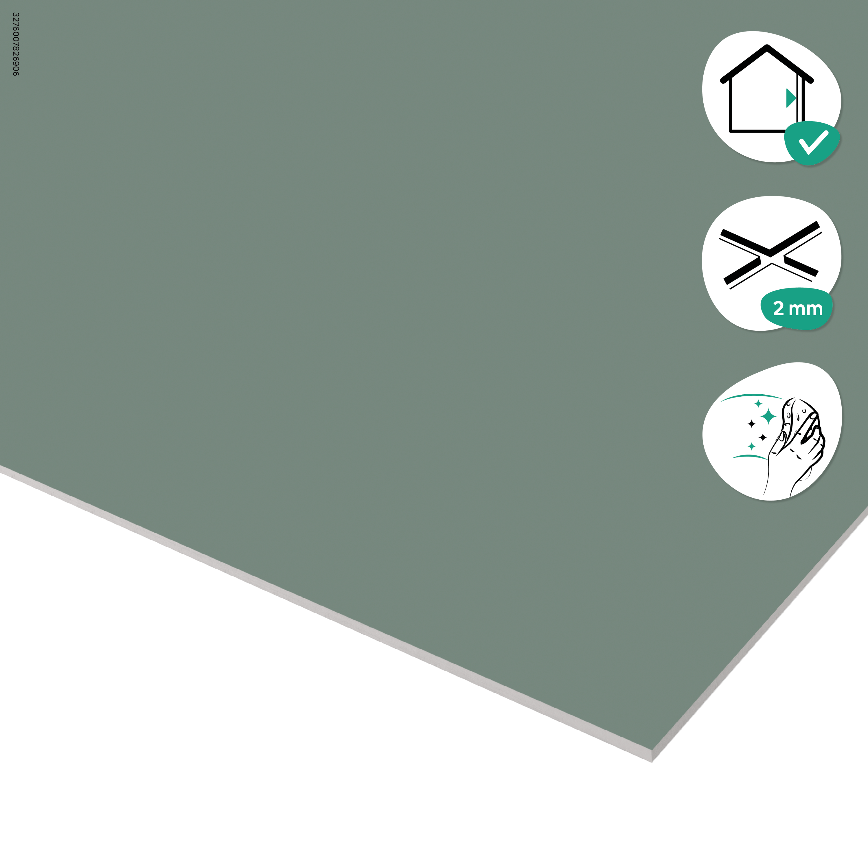 Carrelage mur intérieur effet vert botanic mat Arctic  l.30 x L.90 cm ARTENS - 6