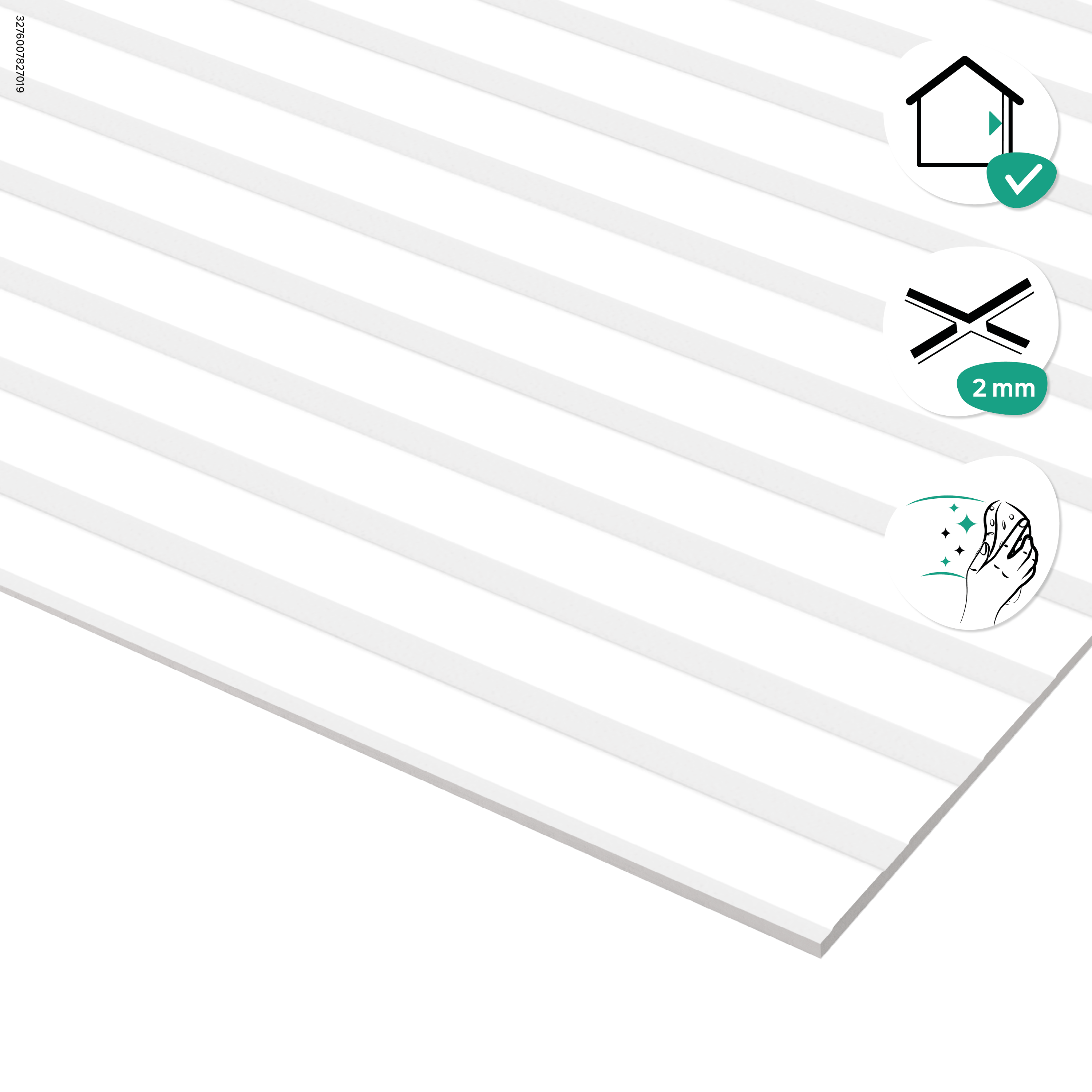 Carrelage mur intérieur effet relief strié blanc Arctic  l.30 x L.90 cm ARTENS - 7