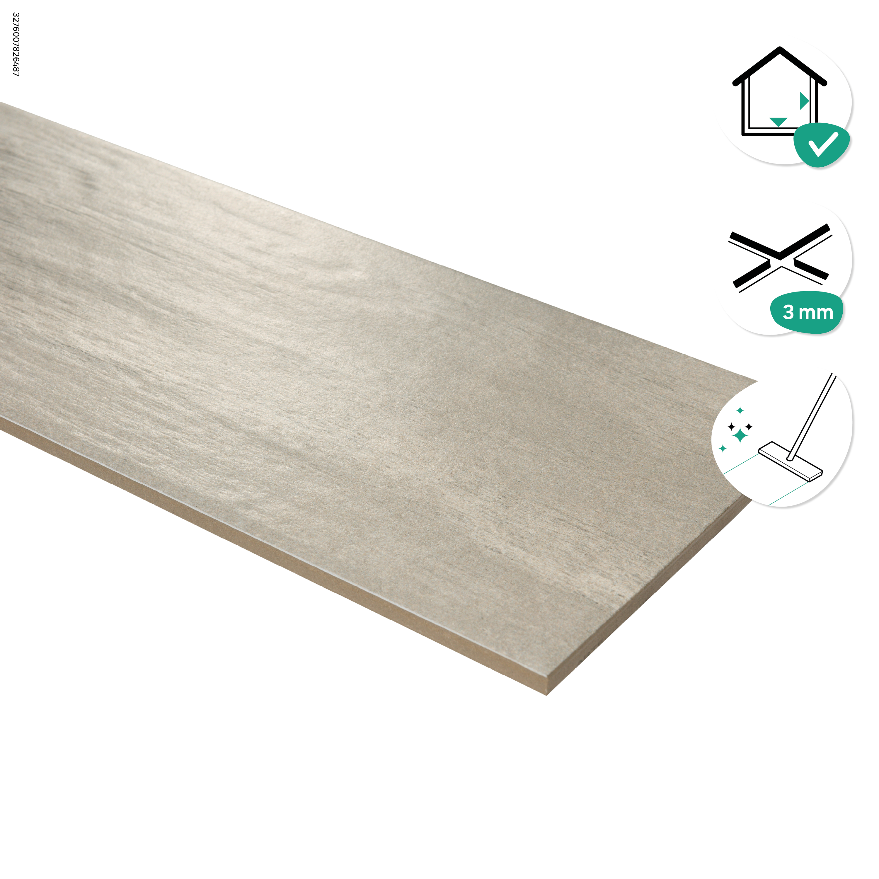 Carrelage sol / mur intérieur effet bois gris Imara l.15 x L.90 cm ARTENS - 8