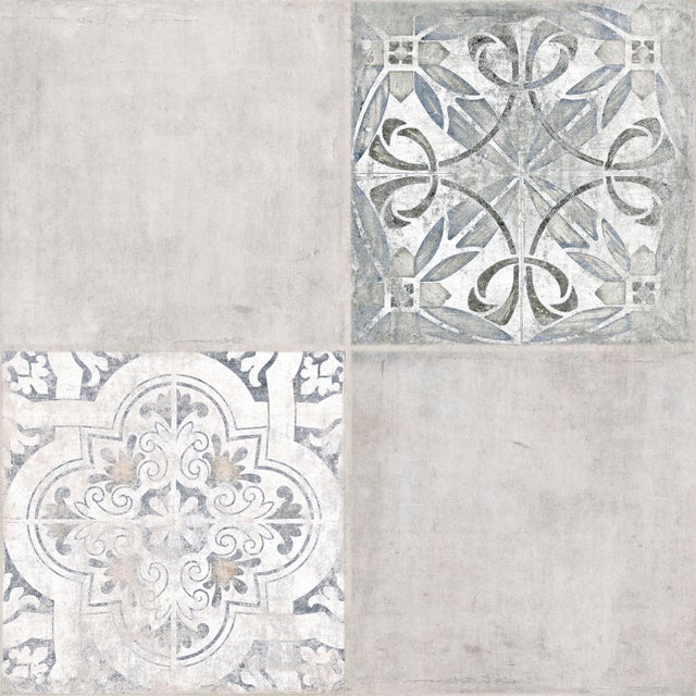 Suelo/Azulejo cerámico Alcazar efecto cemento gris claro 45x45 cm C1 ARTENS