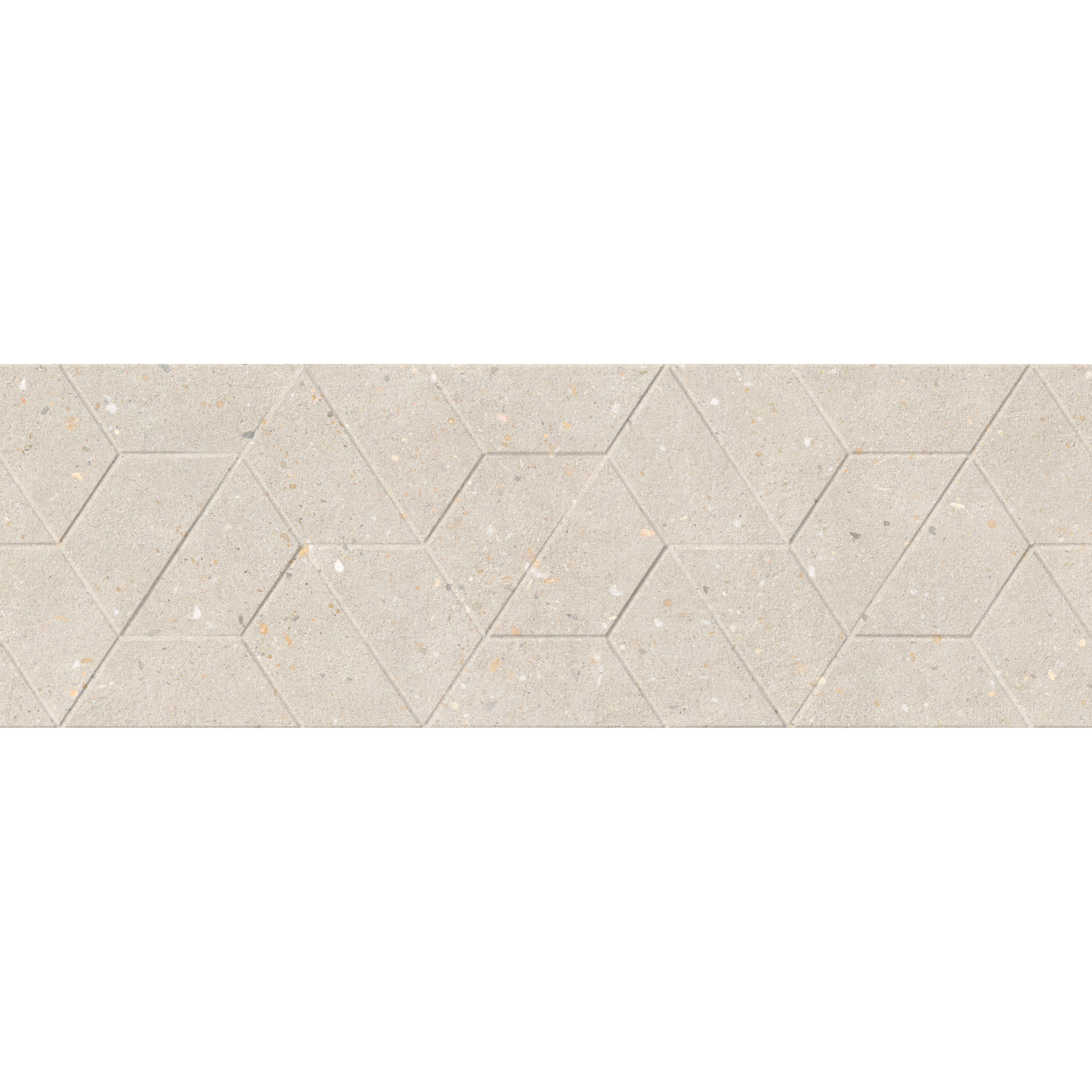 Revestimento cerâmico 3D bege mate 30x90 cm Artens Cavir - 3