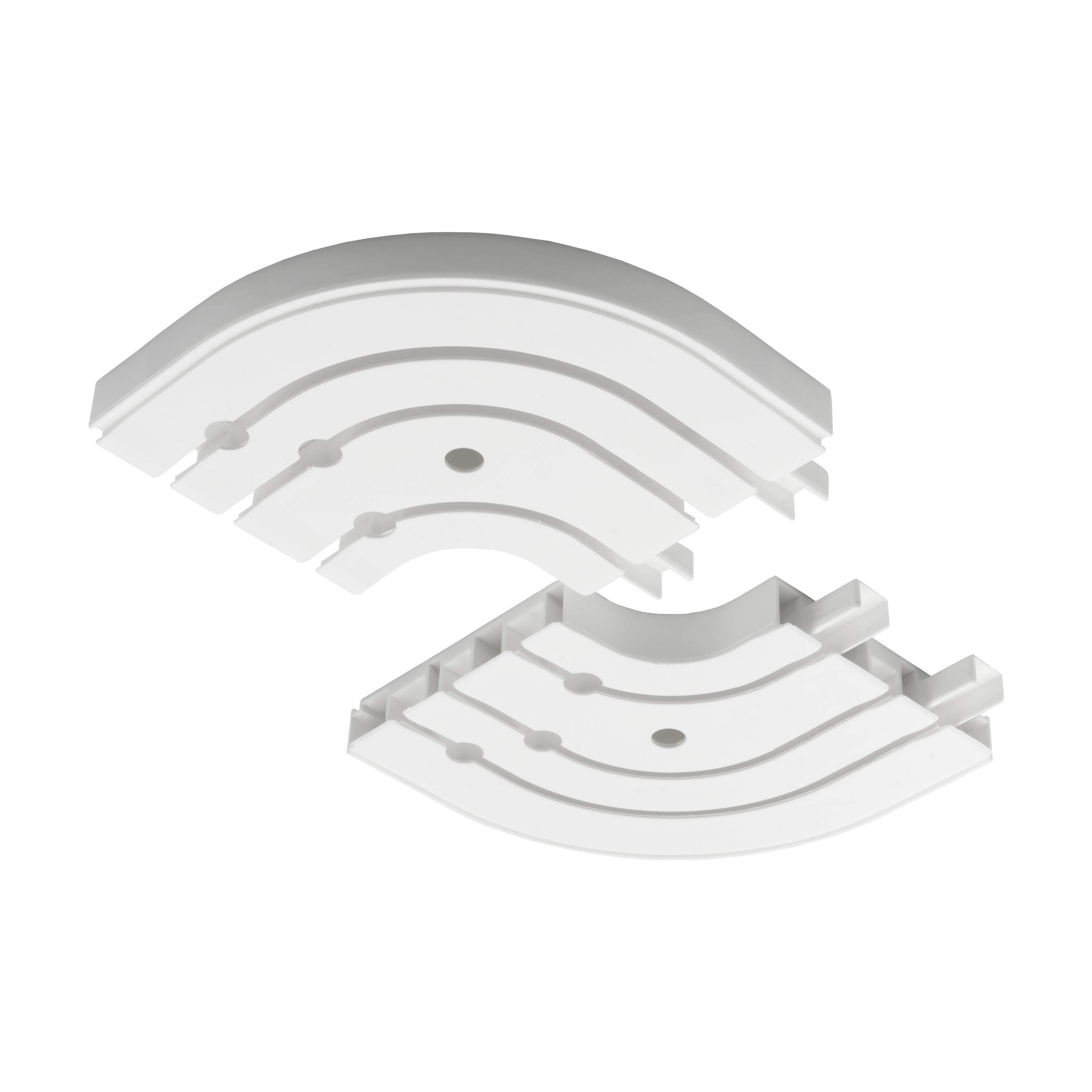 Łuk zewnętrzny zakończeniowy 2 szt. do szyny sufitowej Yaros 3-torowej 15 cm Inspire - 3