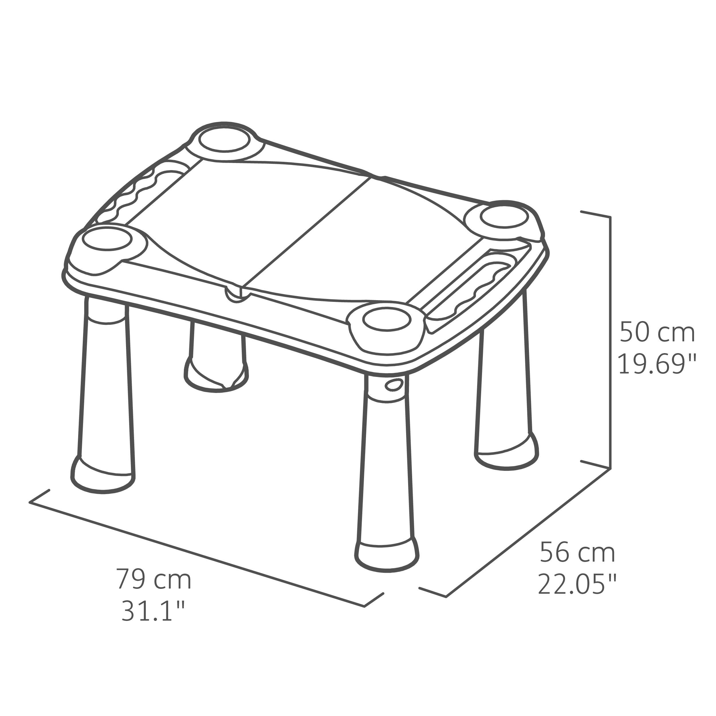 Stolik ogrodowy dla dzieci 48x64 cm różowy Monoblock - 3