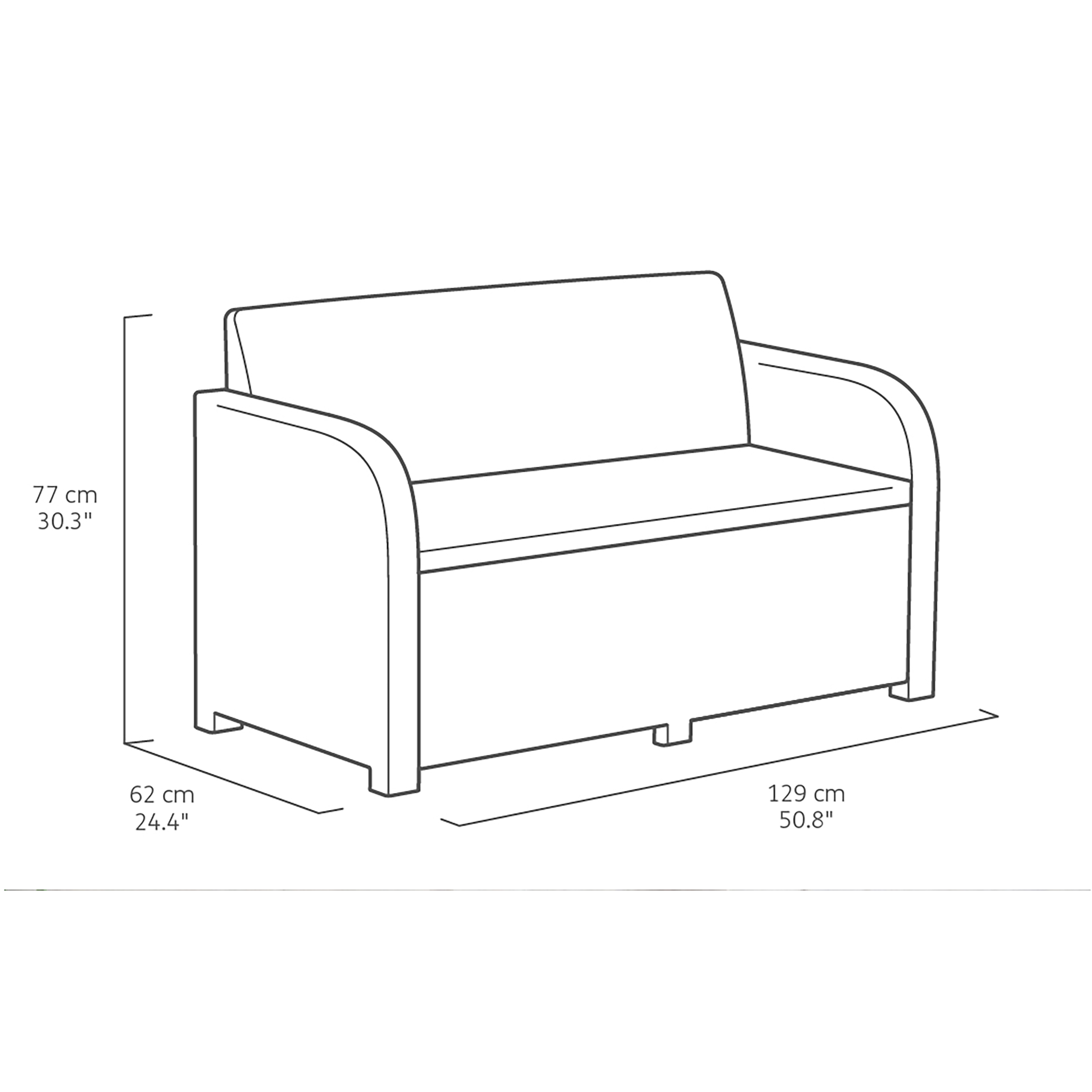 Meble ogrodowe zestaw Novara antracytowe Keter - 8