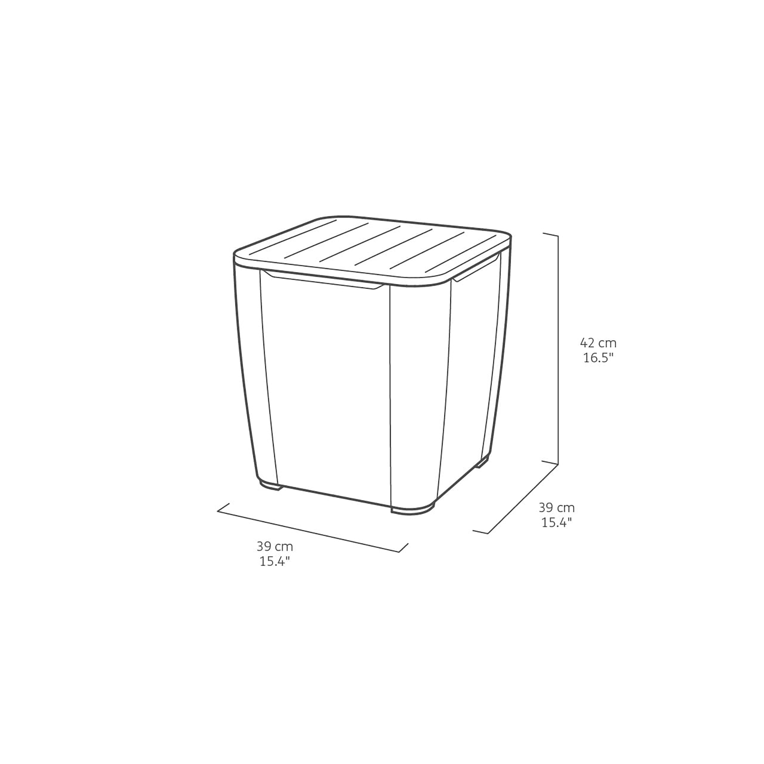 Stolik ogrodowy Luzon Plus 57x57cm antracytowy Keter - 2