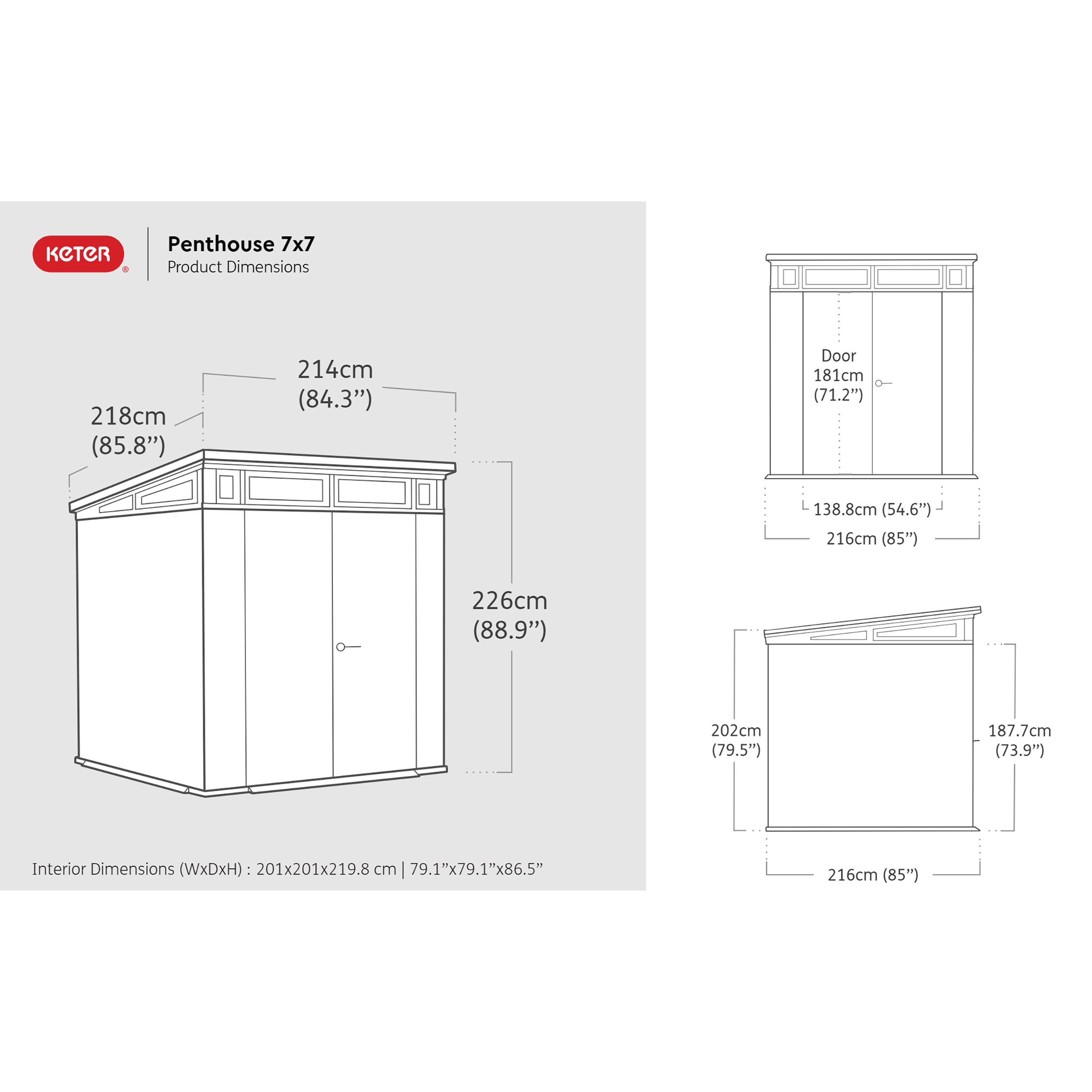 Domek narzędziowy ogrodowy Ashwood DecoCoat 4,7 m2 brązowy Keter - 3