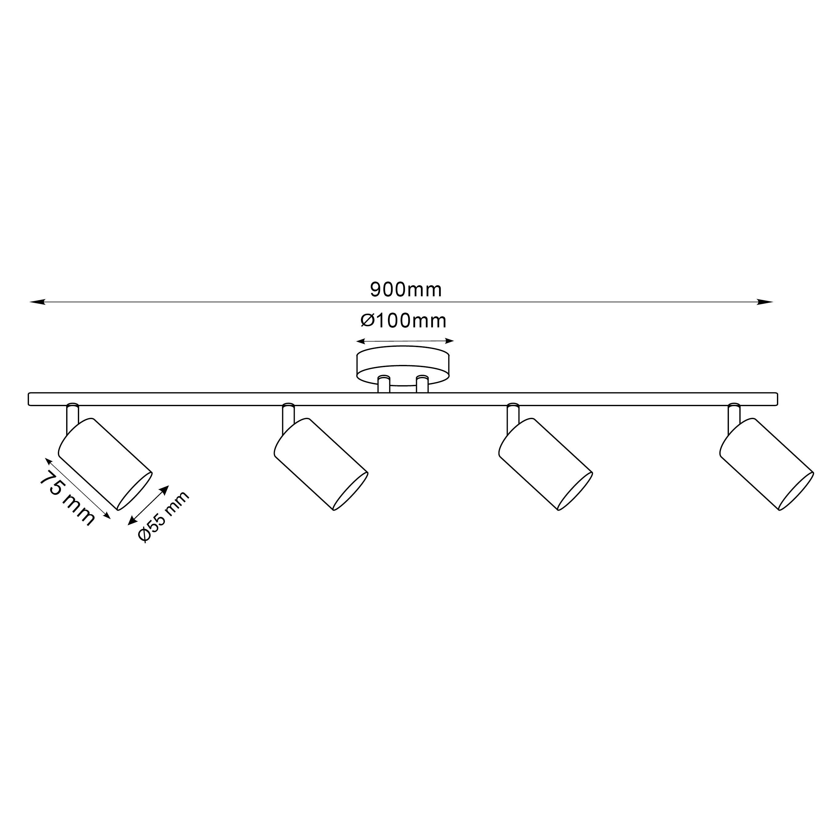 Listwa reflektorowa Goldi złota 4 x GU10 Goldlux - 3