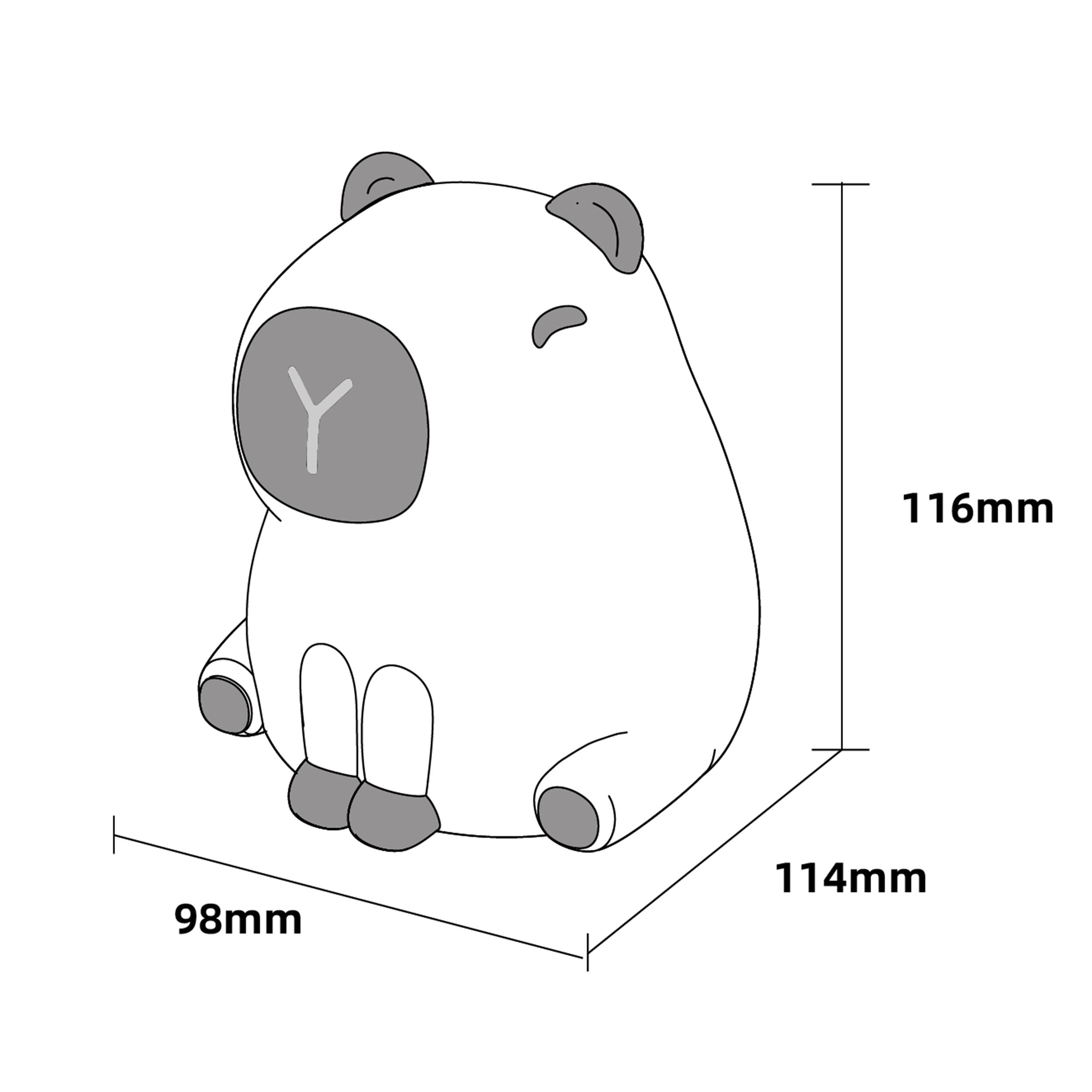 Lampa stołowa Kapibara brąz USB LES Sanico - 9