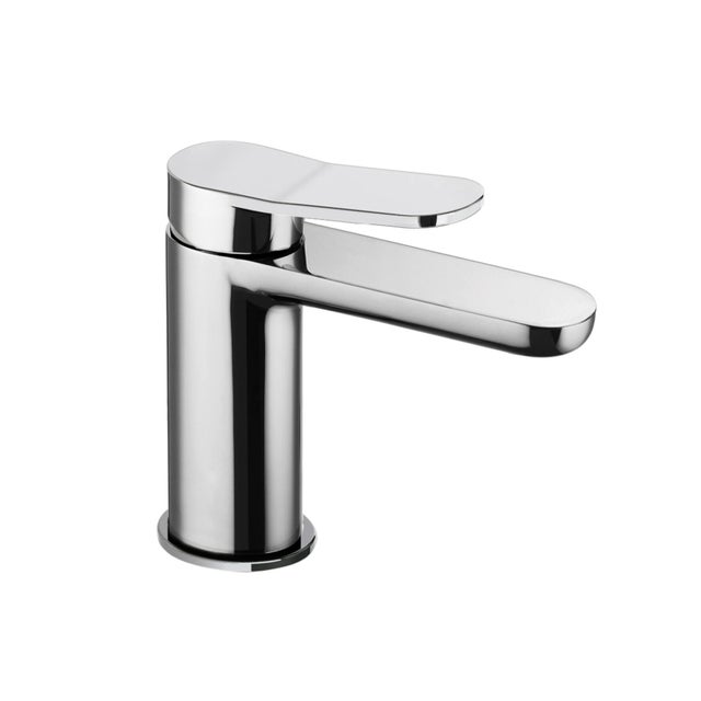 Rubinetto per lavabo a canna bassa getto aerato San Babila argento cromato lucido PALAZZANI H 15.9 cm