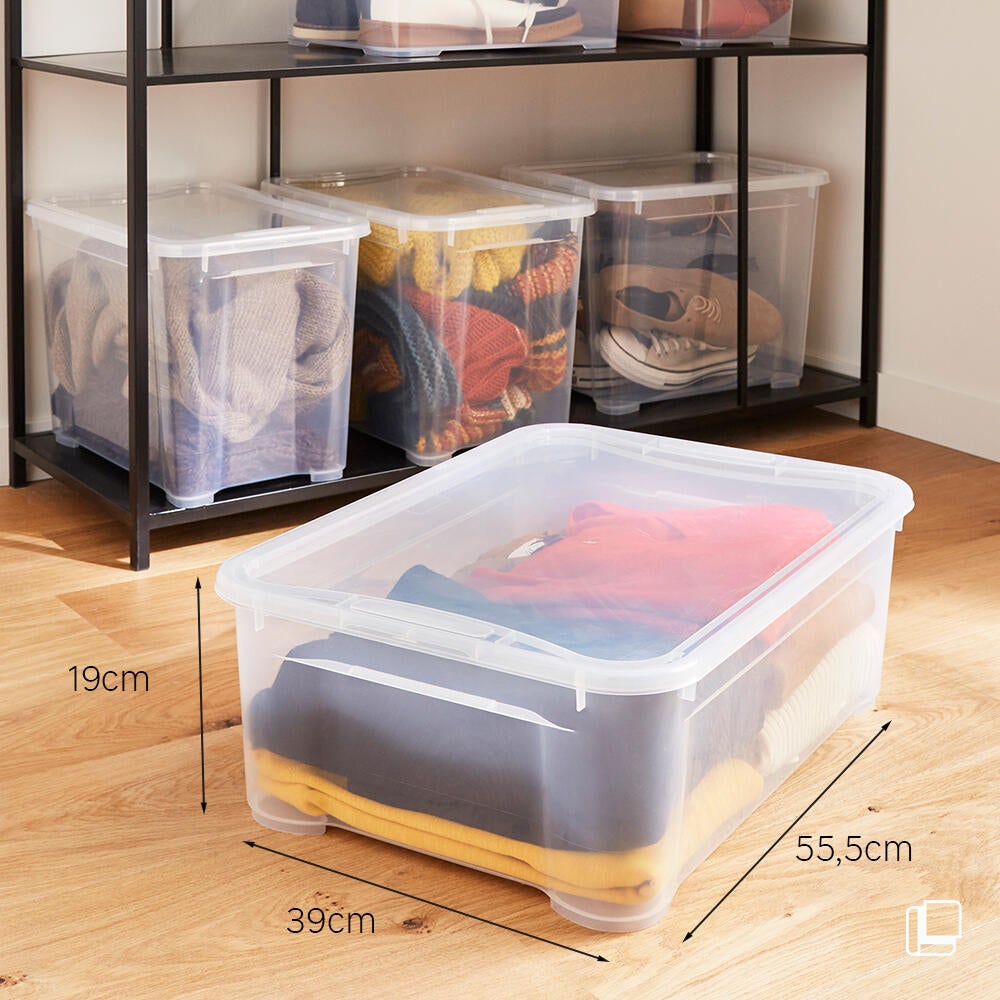 Caixa de arrumação empilhável 30L 19X55.5X39CM - 7