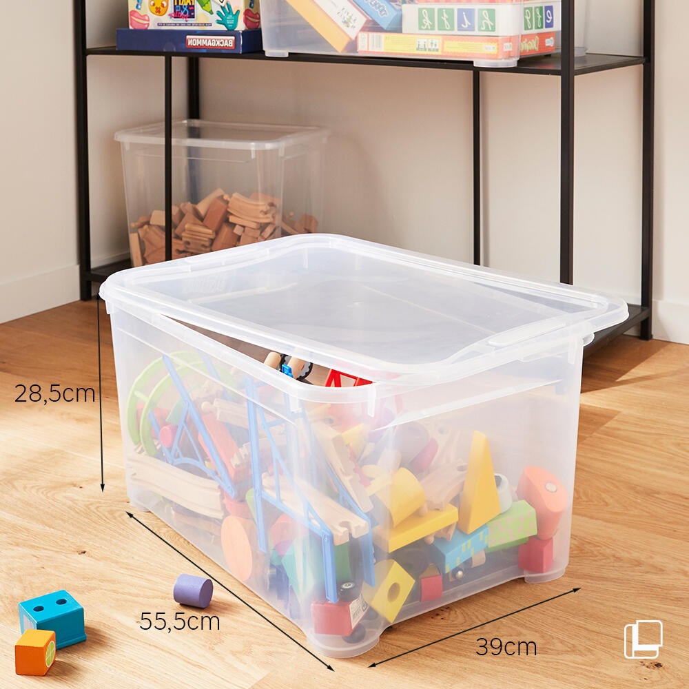 Caixa de arrumação empilhável 28.5X55.5X39CM 45L - 7